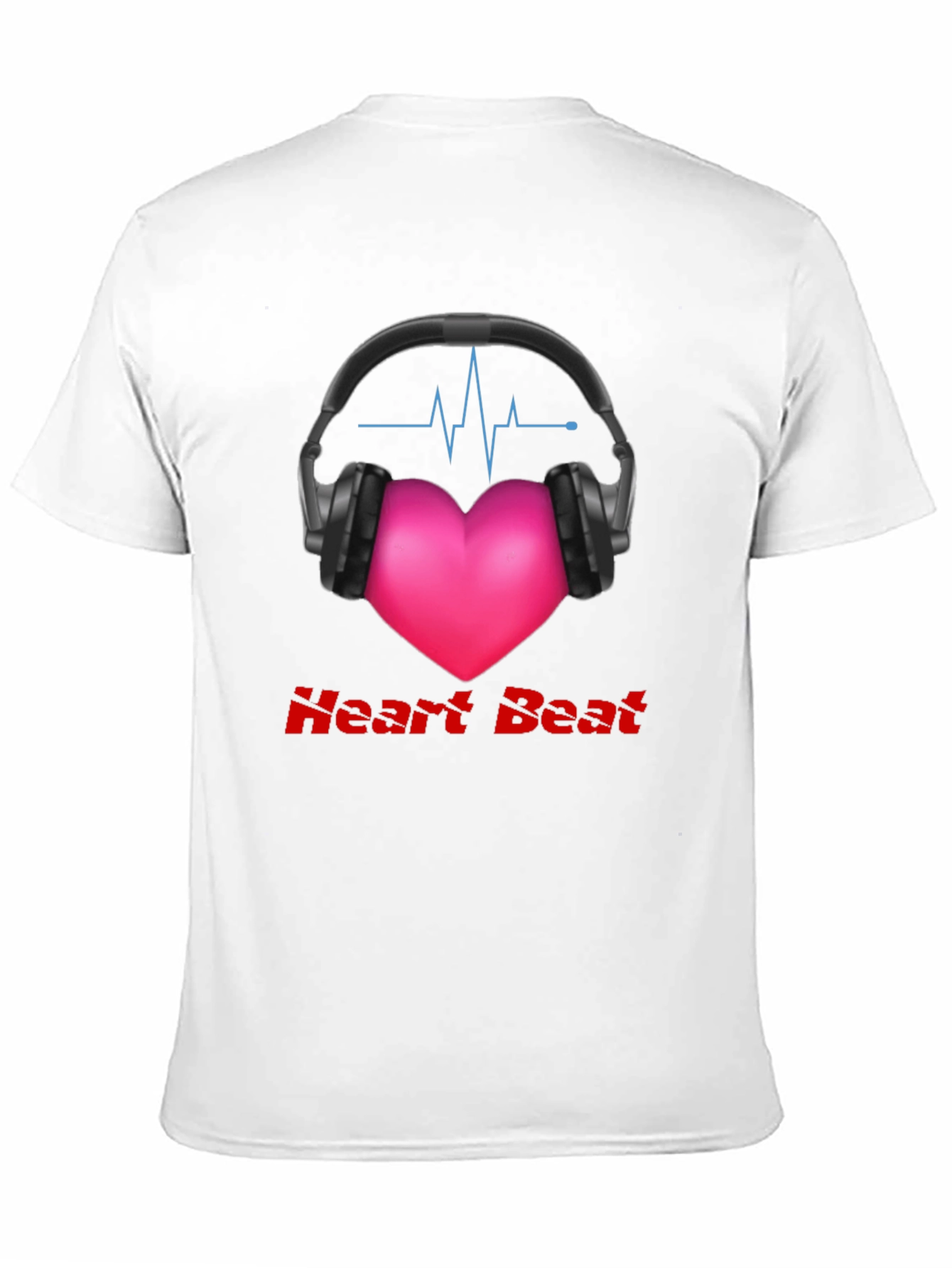 Heartbeat Headphones Graphic Tee - Music Lovers Shirt