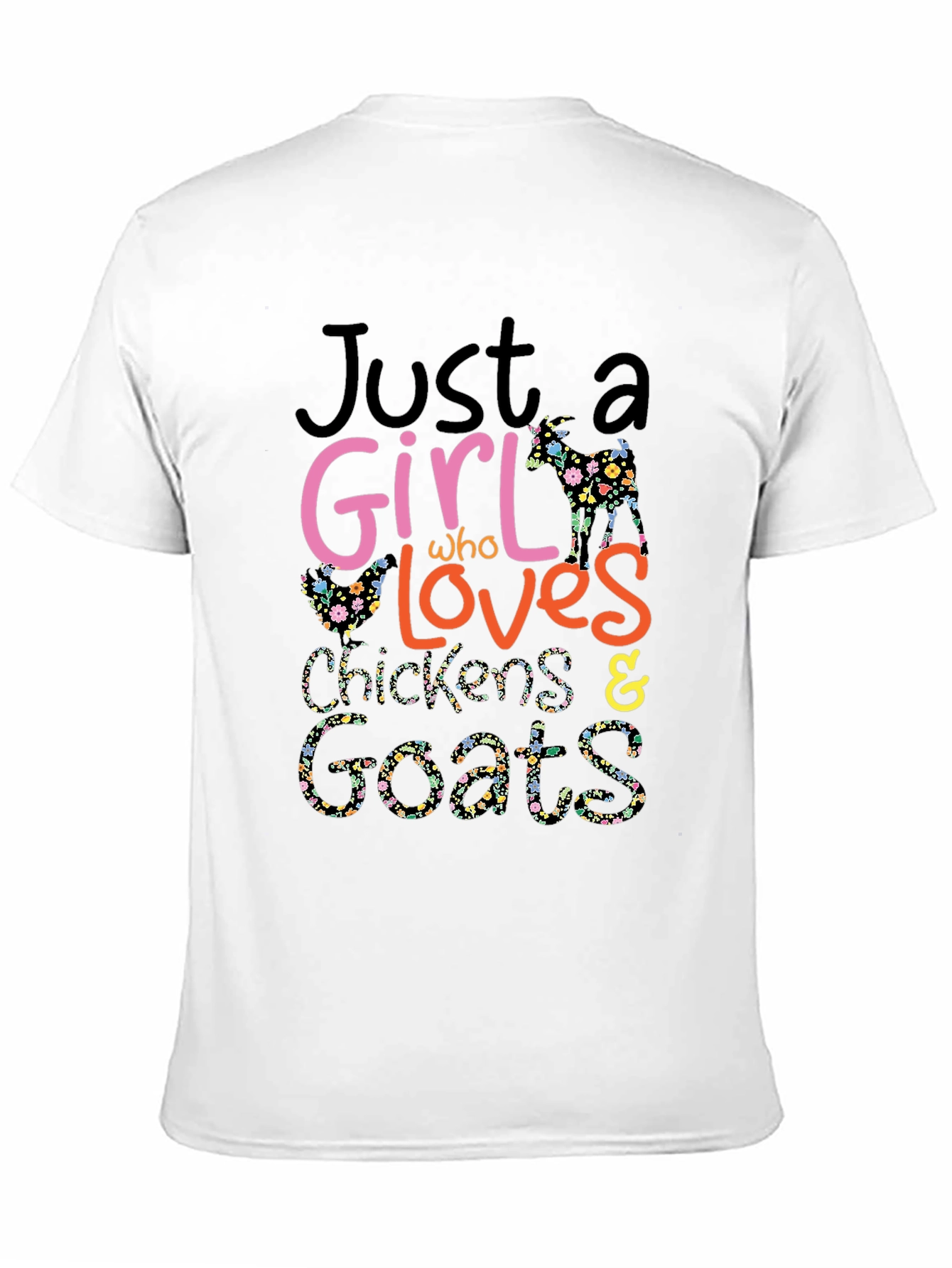 Girl Loves Chickens & Goats T-Shirt