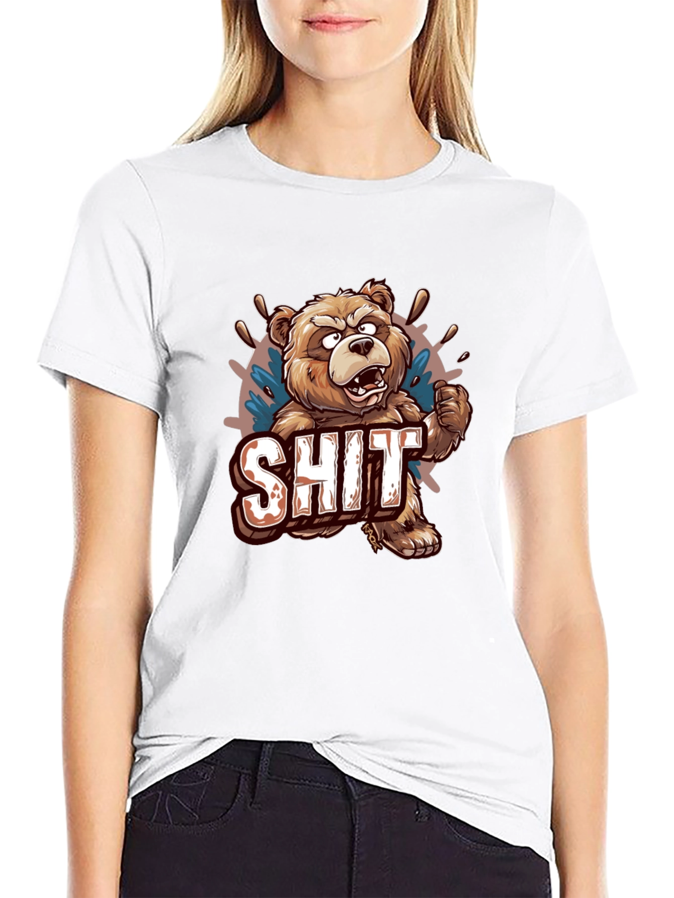 Bear SHIT Graphic T-Shirt
