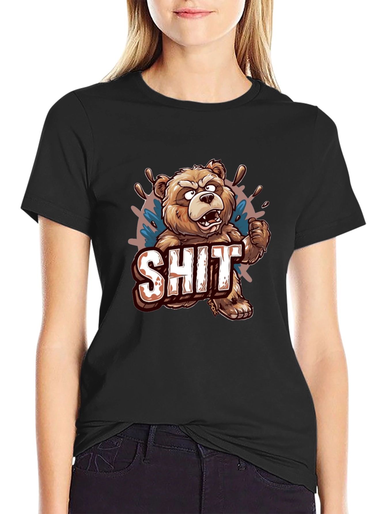 Bear SHIT Graphic T-Shirt