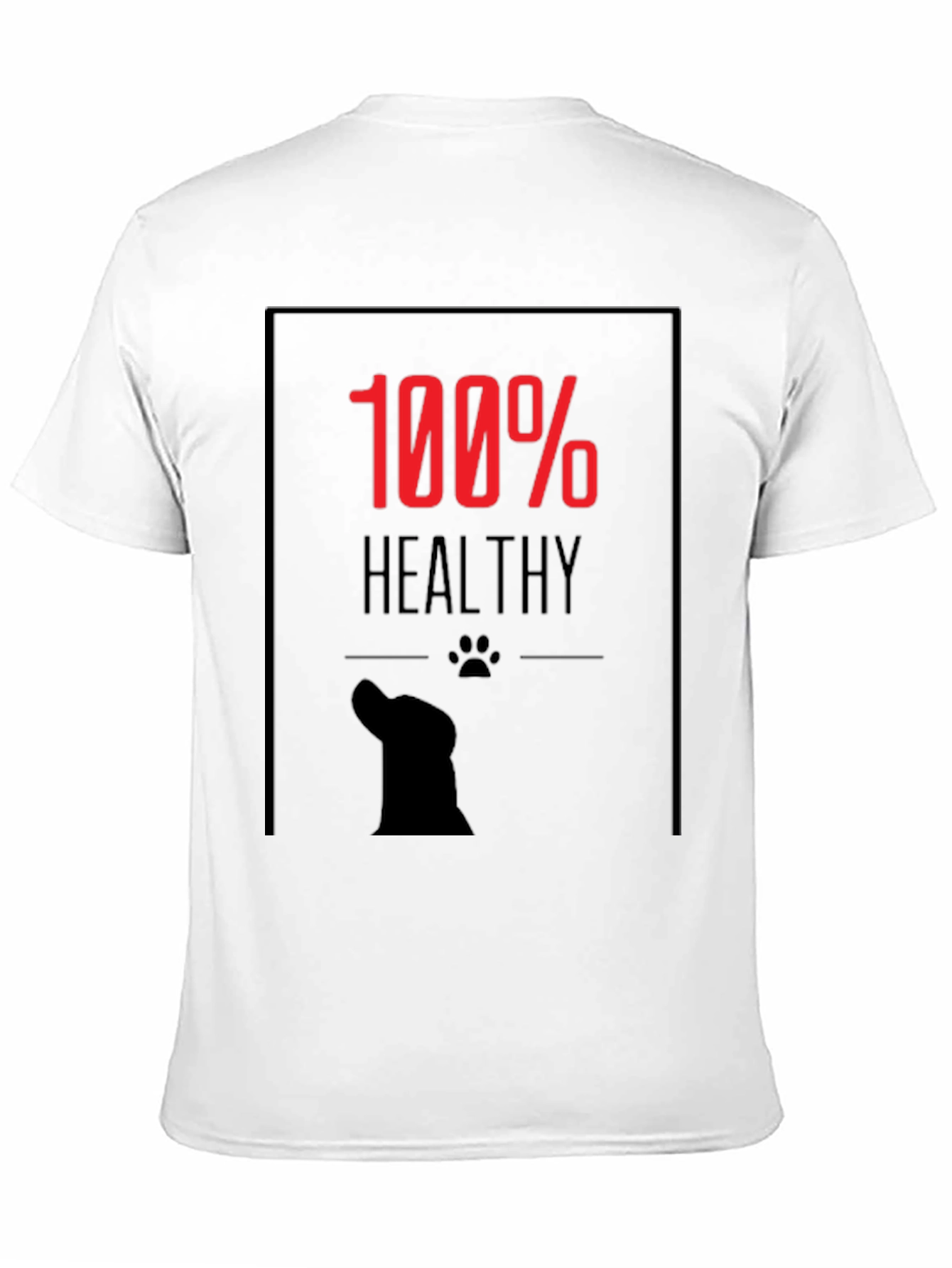 100% Healthy Dog Lover Black T-Shirt