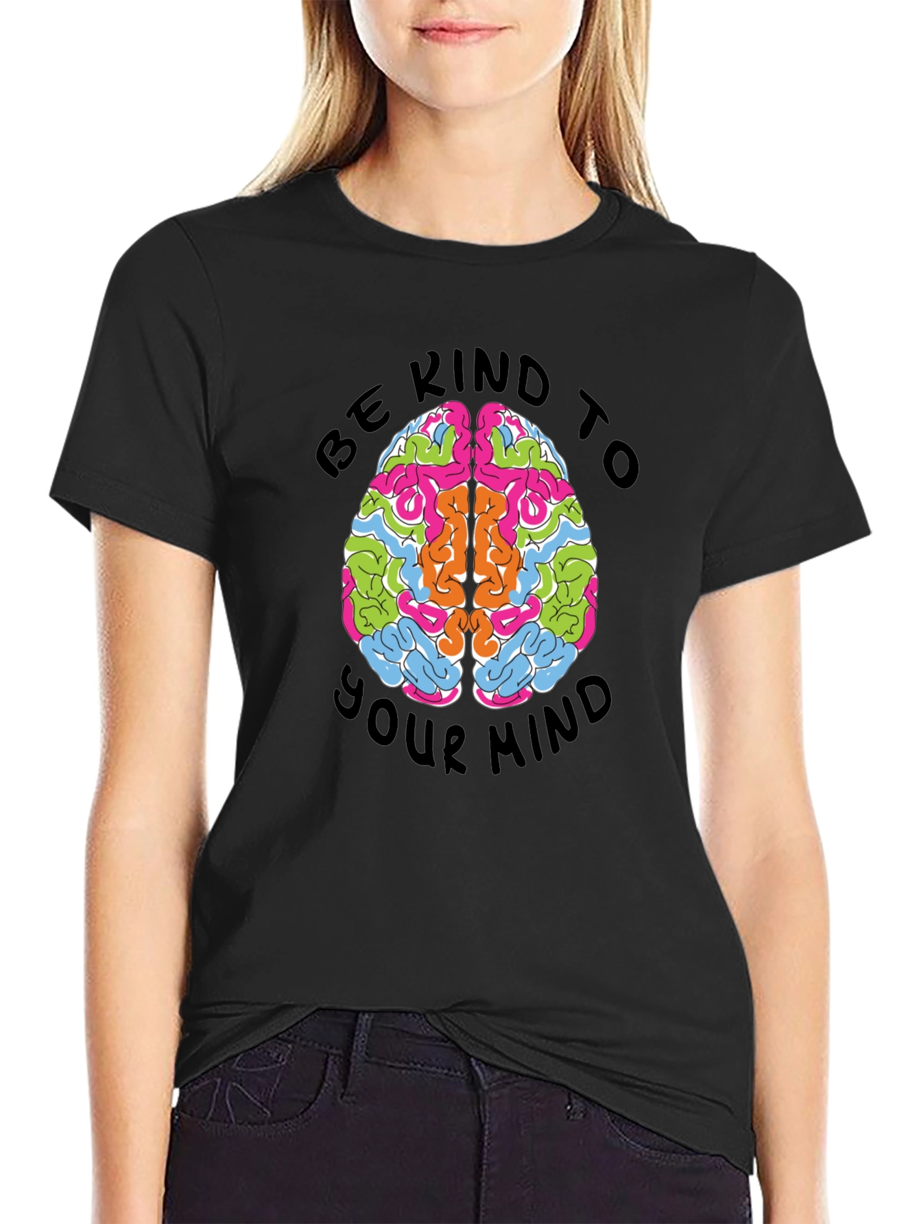 Kind Mind T-Shirt Brain Graphic Tee