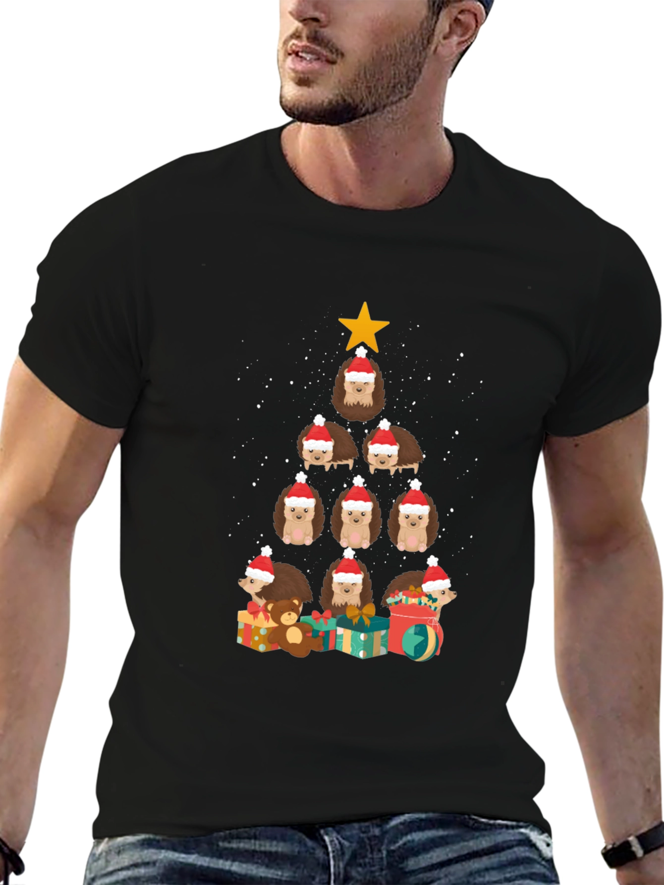 Holiday Hedgehog Christmas Tree T-Shirt