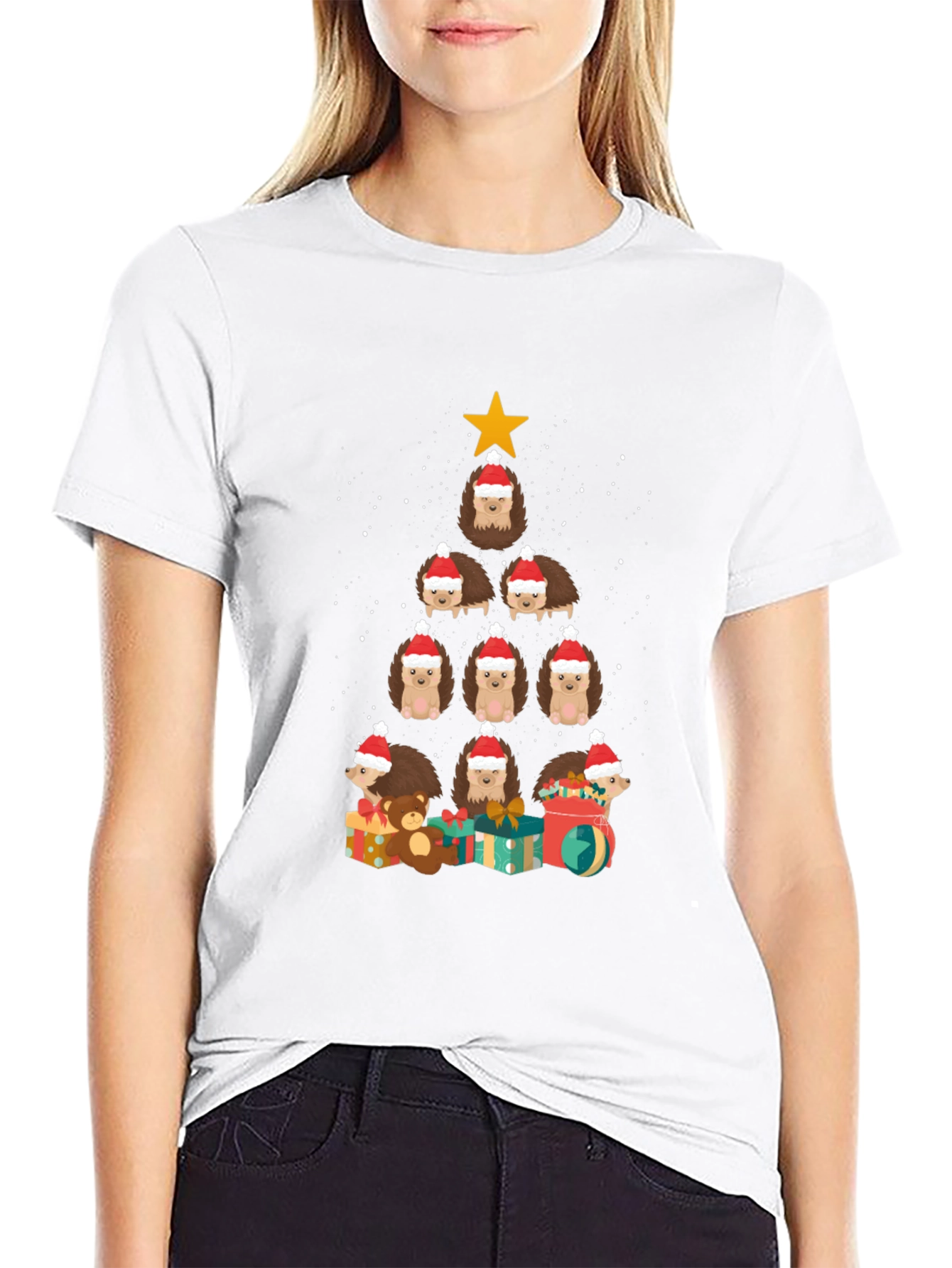 Holiday Hedgehog Christmas Tree T-Shirt