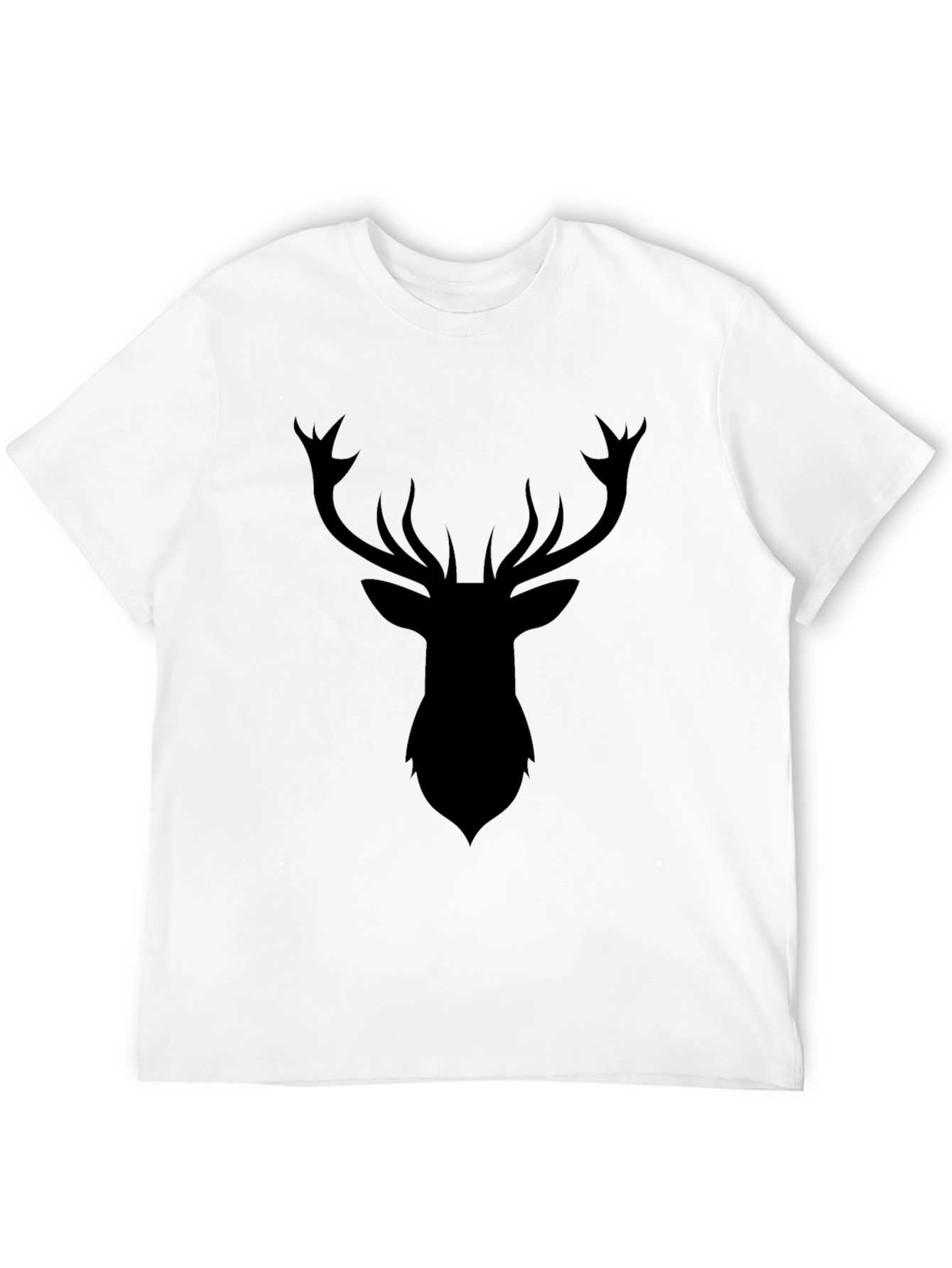 Mens Black Deer Silhouette Graphic Tee