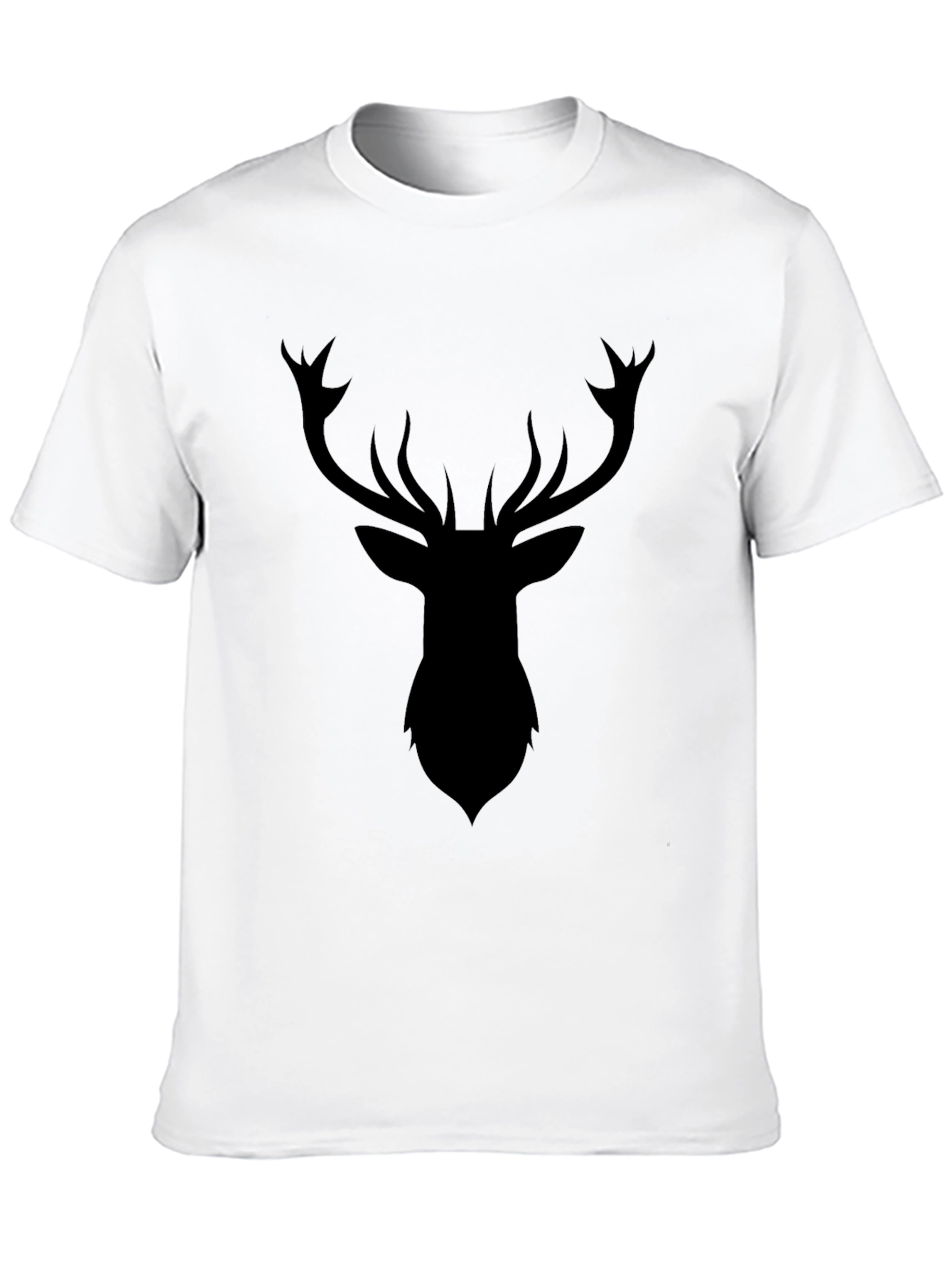 Mens Black Deer Silhouette Graphic Tee