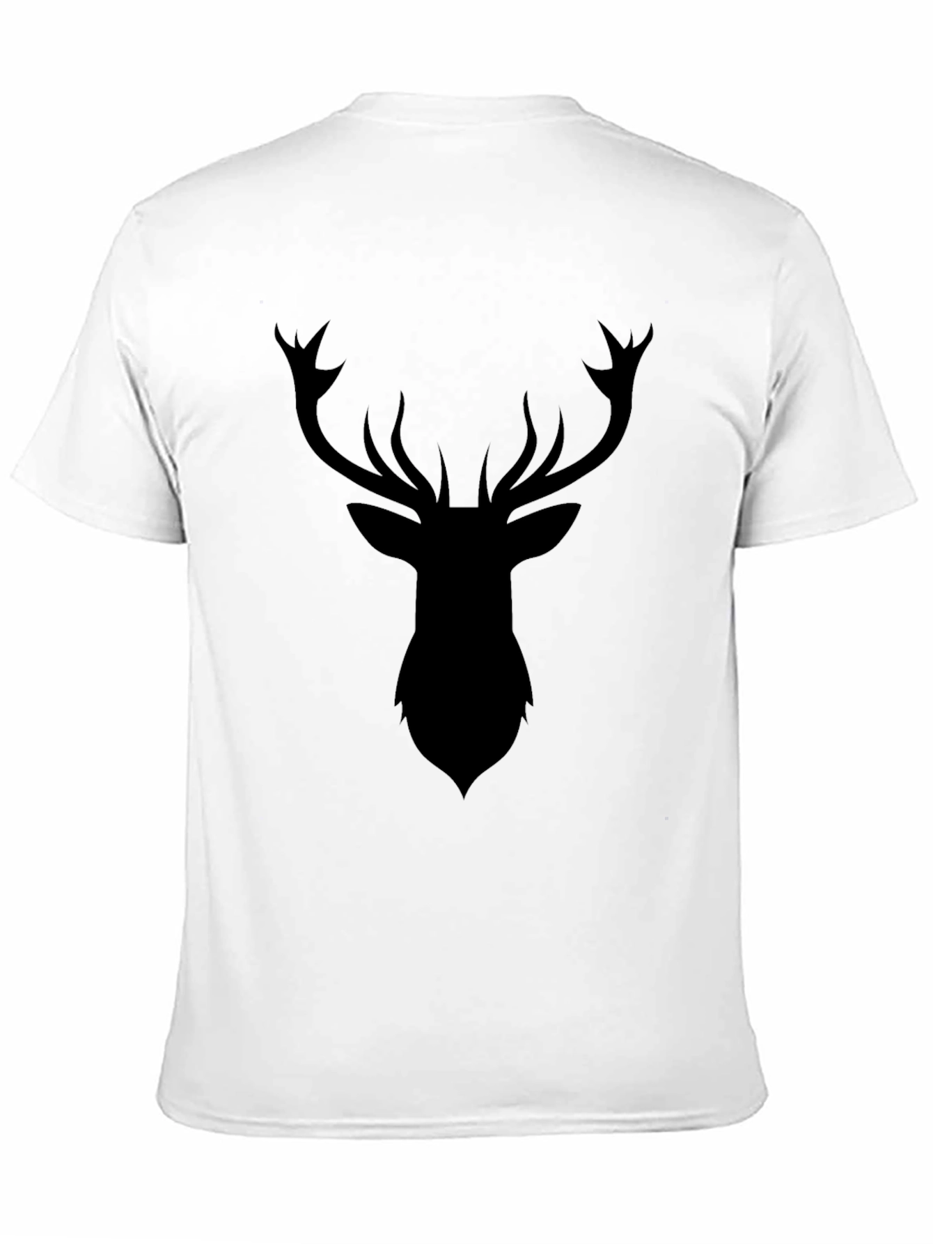 Mens Black Deer Silhouette Graphic Tee