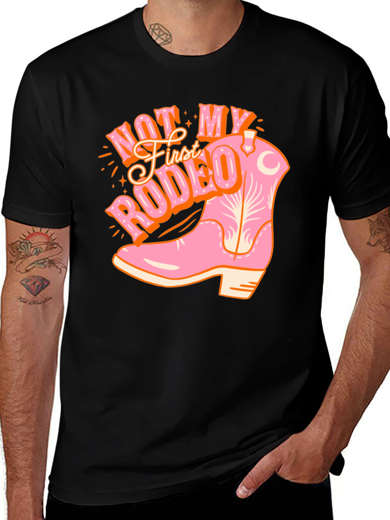 Not My First Rodeo Cowboy Boot Tee