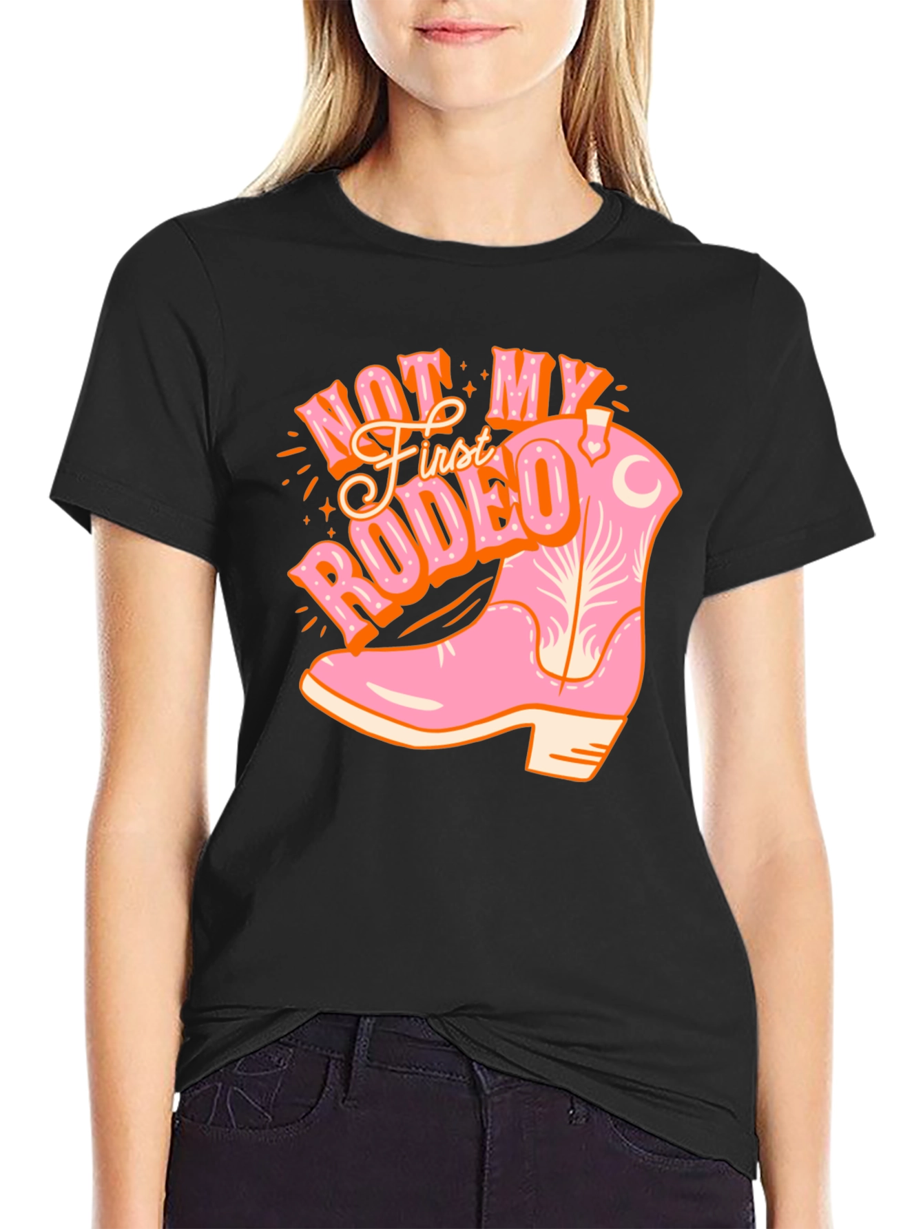 Not My First Rodeo Cowboy Boot Tee