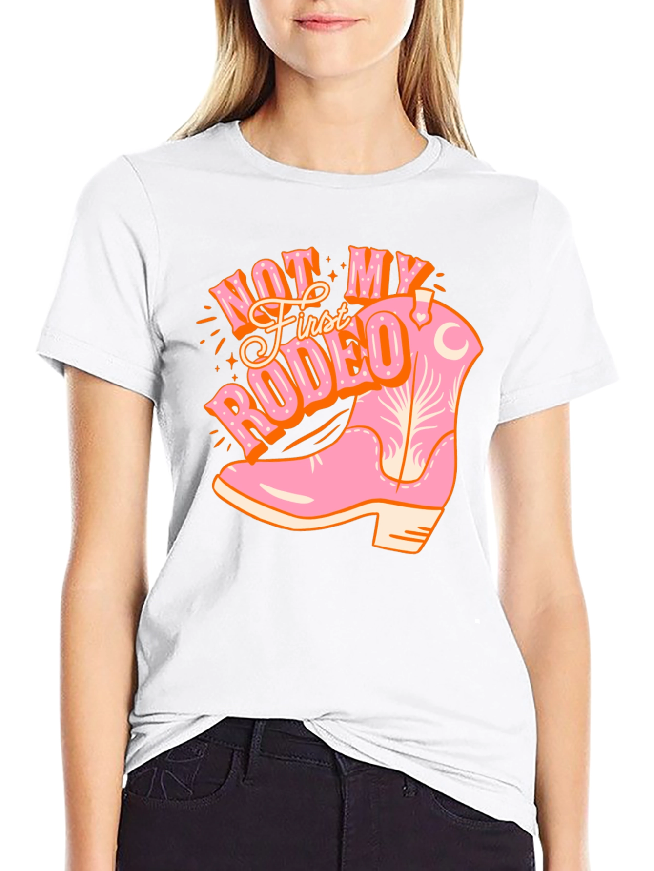 Not My First Rodeo Cowboy Boot Tee