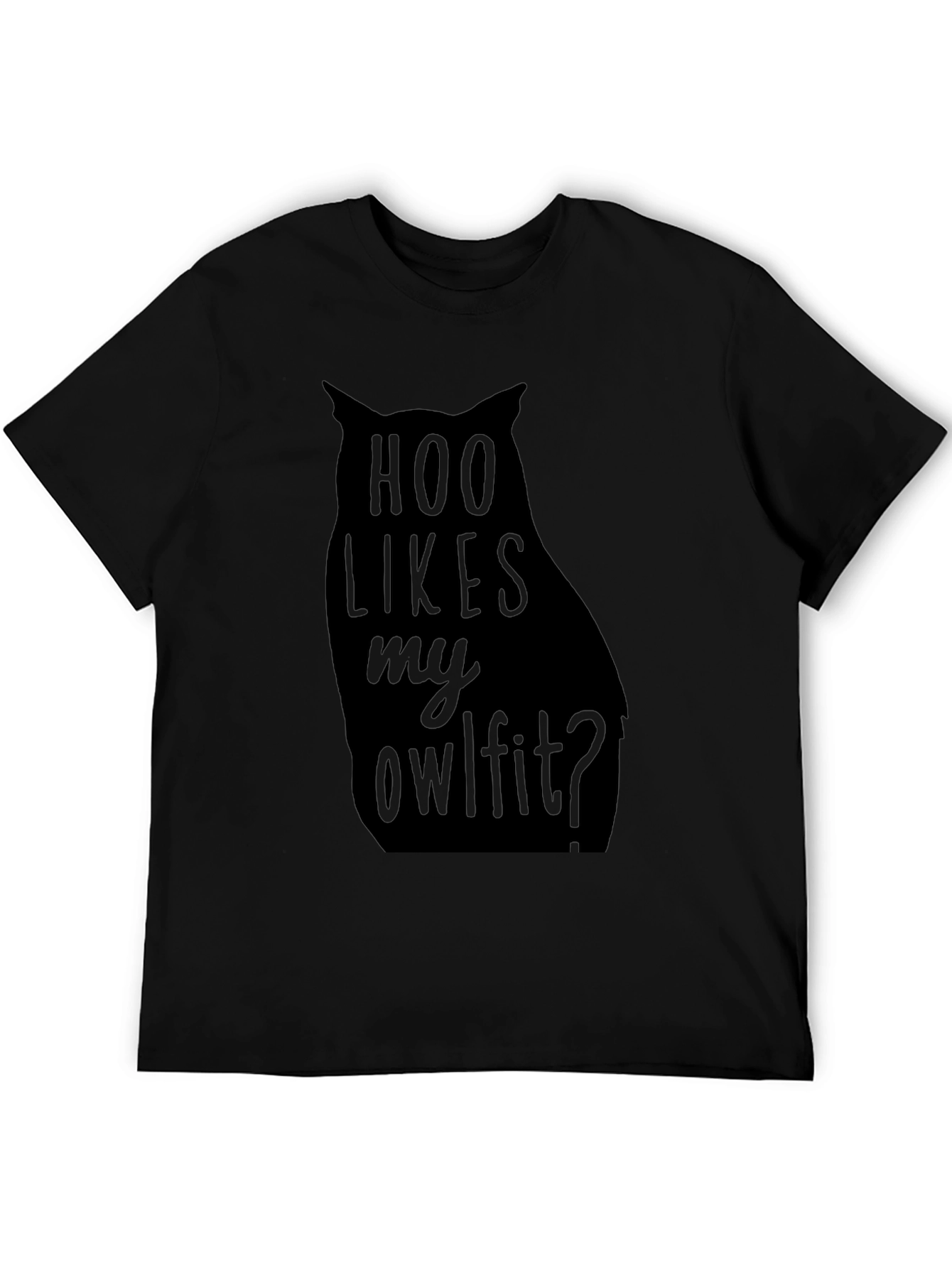Hoo Likes My Owlfitt Black Graphic T-Shirt