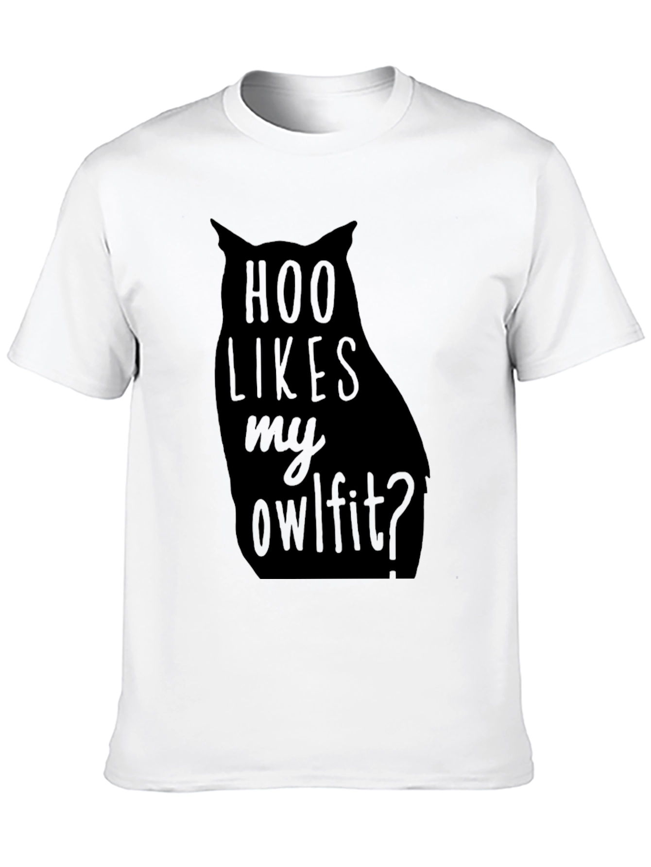 Hoo Likes My Owlfitt Black Graphic T-Shirt