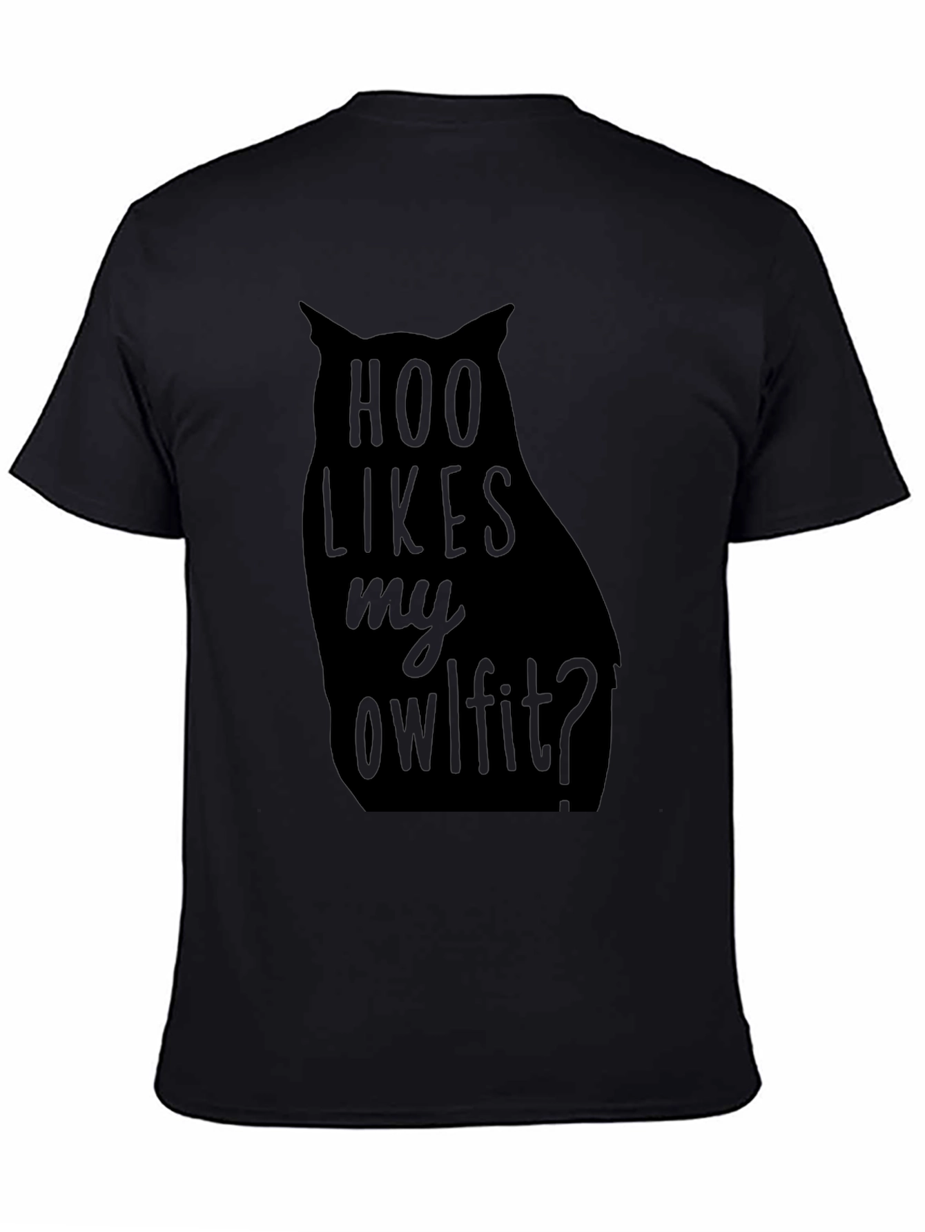 Hoo Likes My Owlfitt Black Graphic T-Shirt