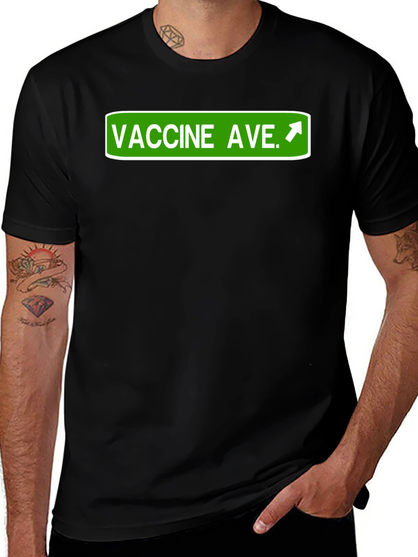 Vaccine Ave. Graphic Tee - Stay Safe!