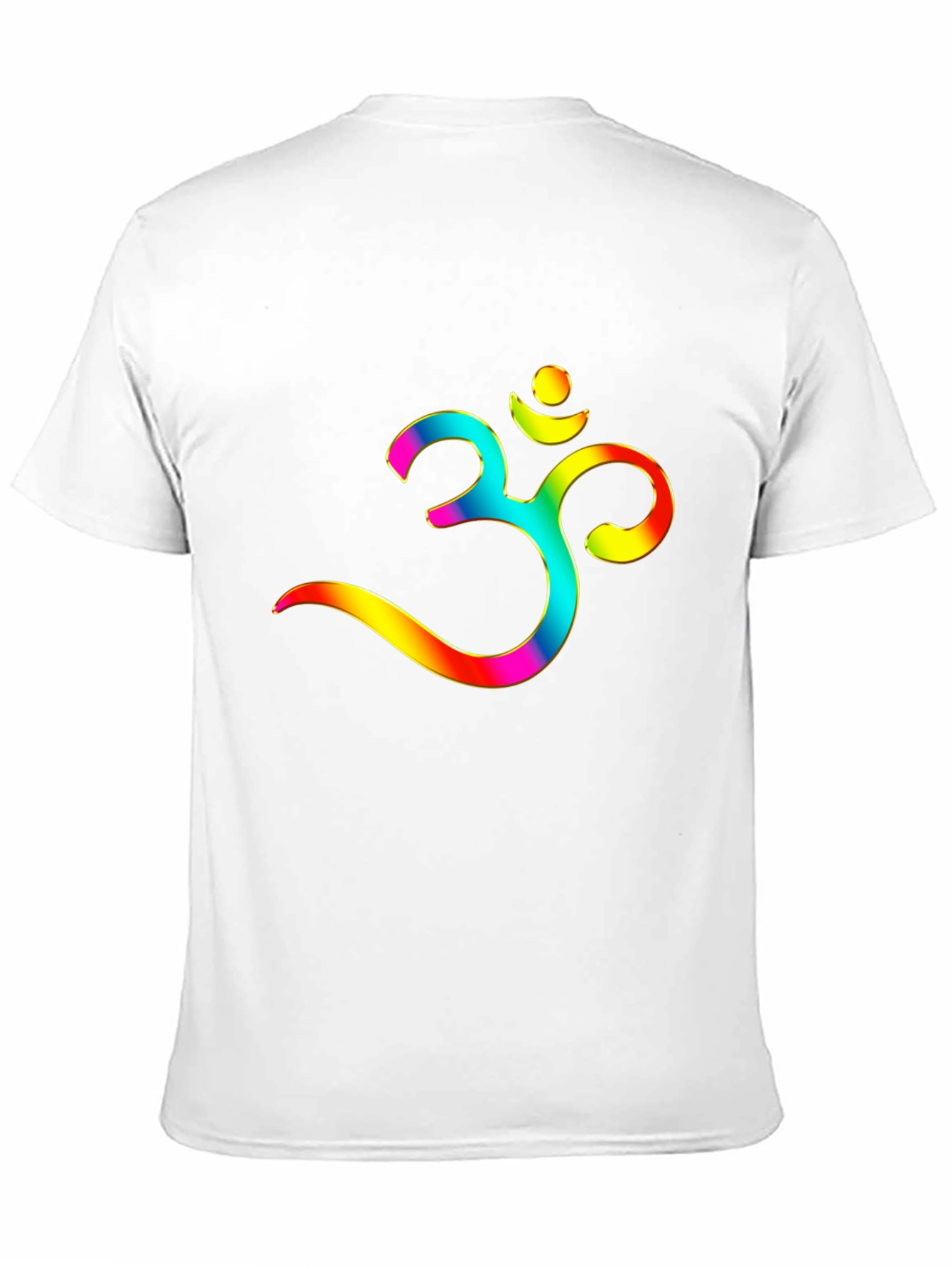 Om Symbol Graphic Tee - Rainbow Print Casual Style