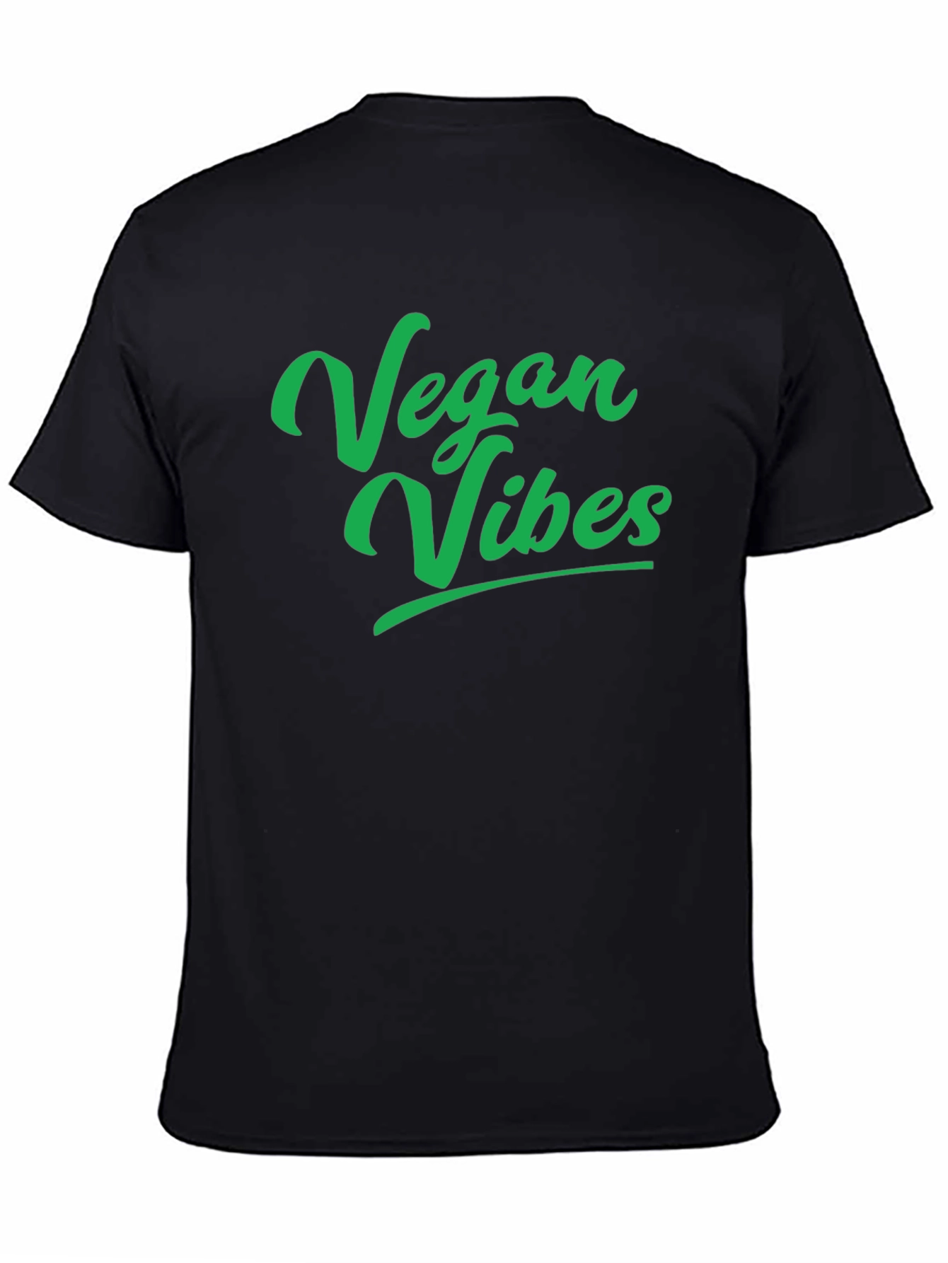 Vegan Vibes Black T-Shirt - Stylish and Comfortable