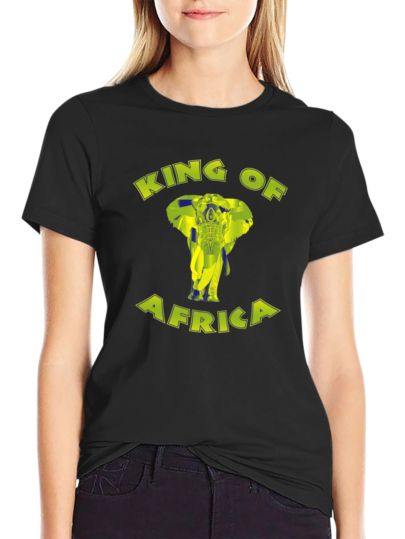King of Africa Elephant Graphic T-Shirt