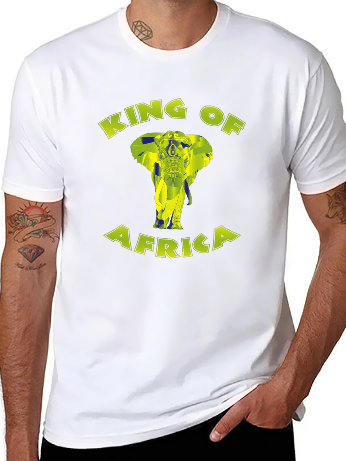King of Africa Elephant Graphic T-Shirt