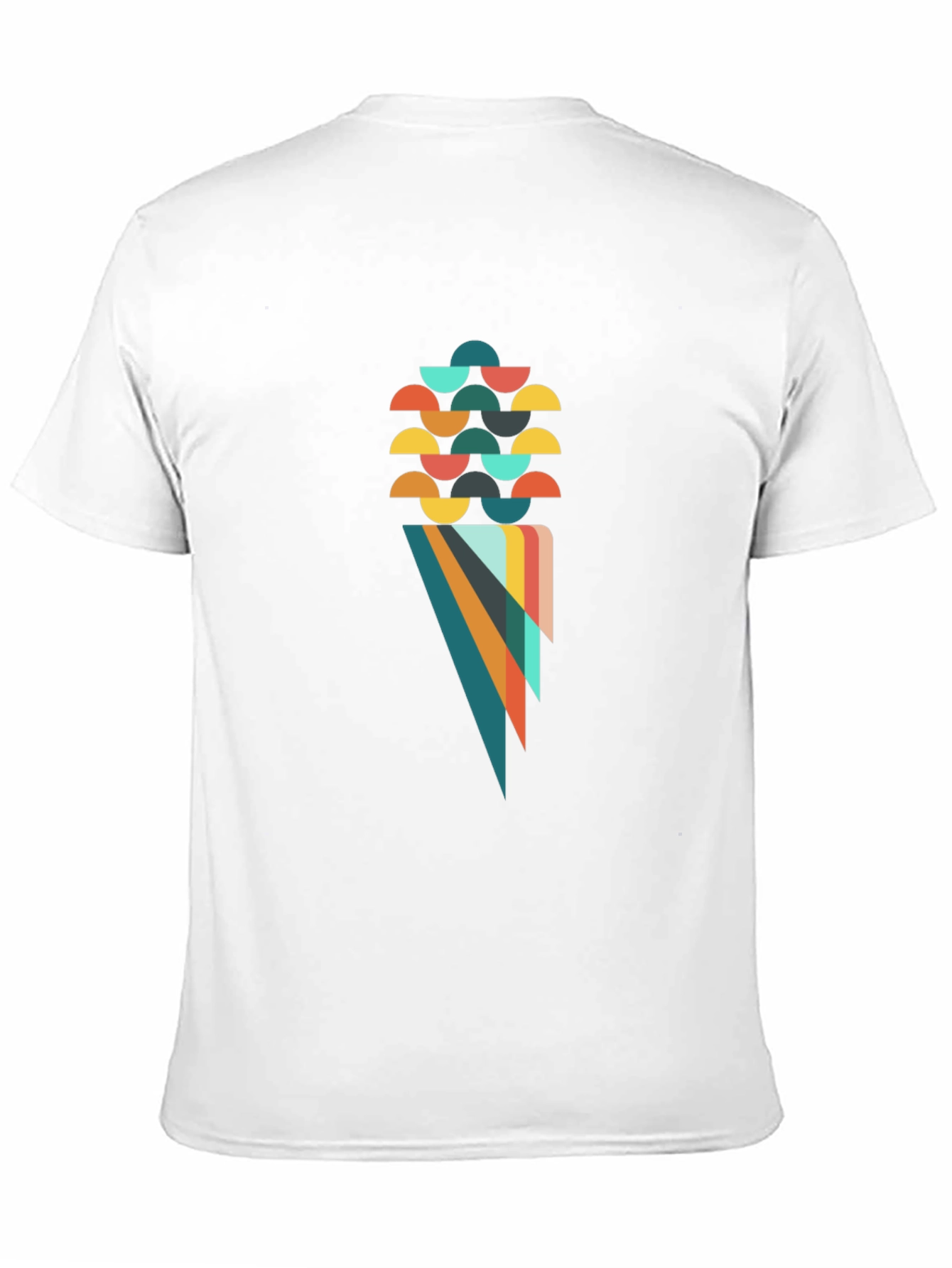Geometric Cone Graphic Black T-Shirt