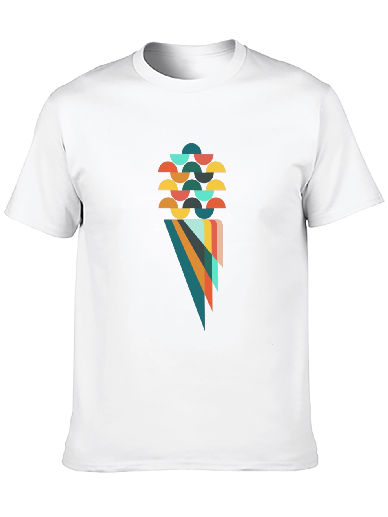 Geometric Cone Graphic Black T-Shirt