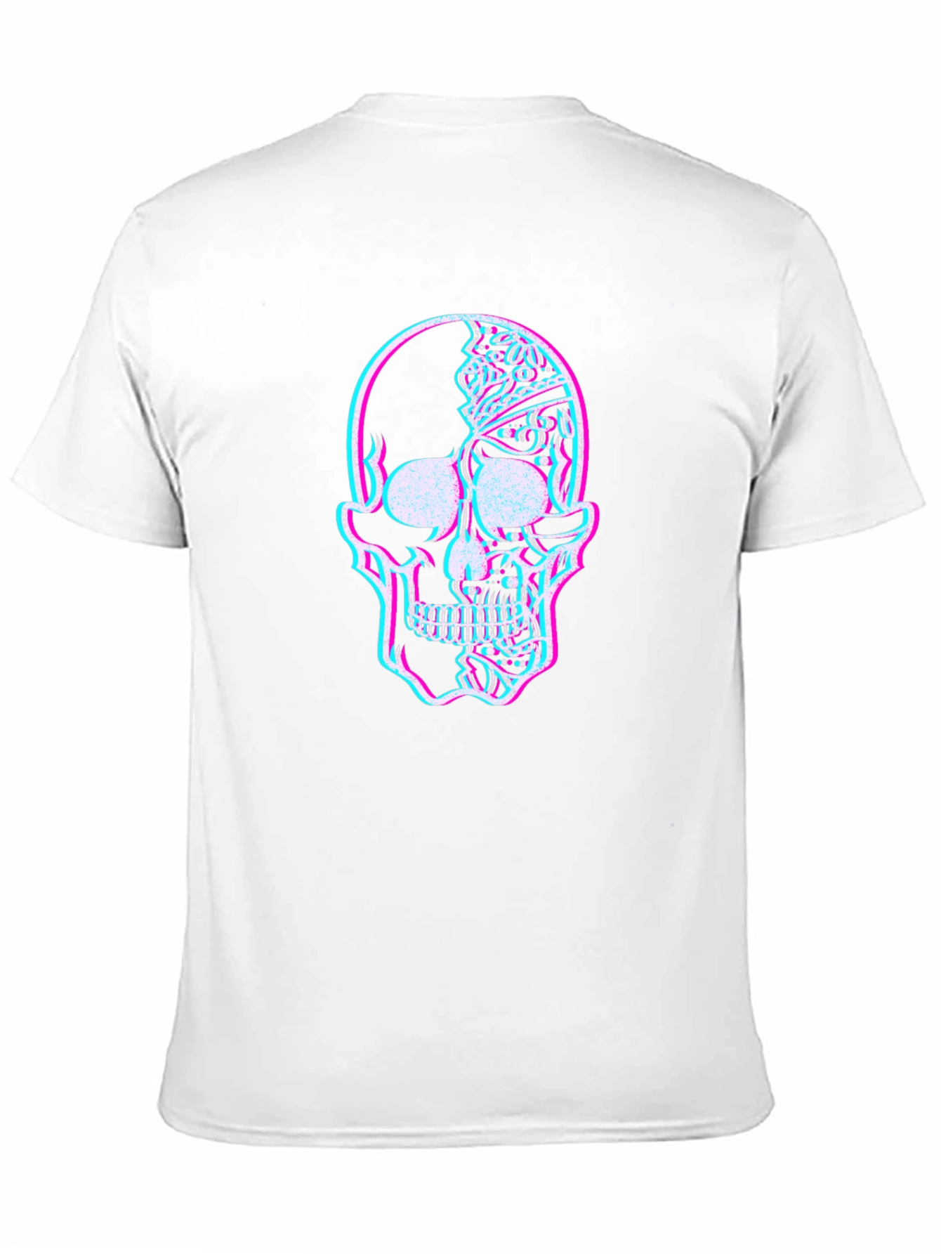 Glitch Skull Graphic Tee - Mens Black T-Shirt