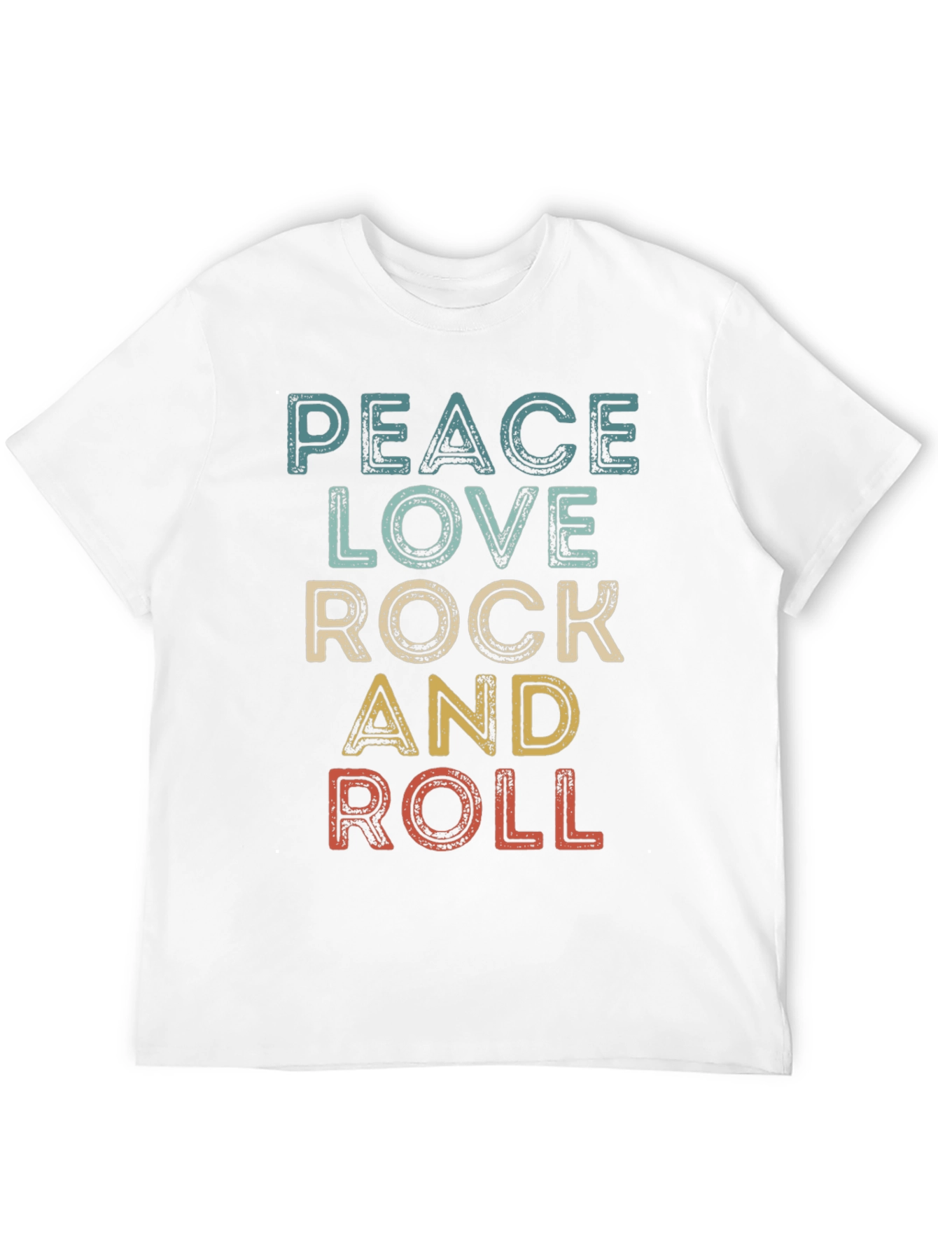 Peace Love Rock and Roll Retro T-Shirt