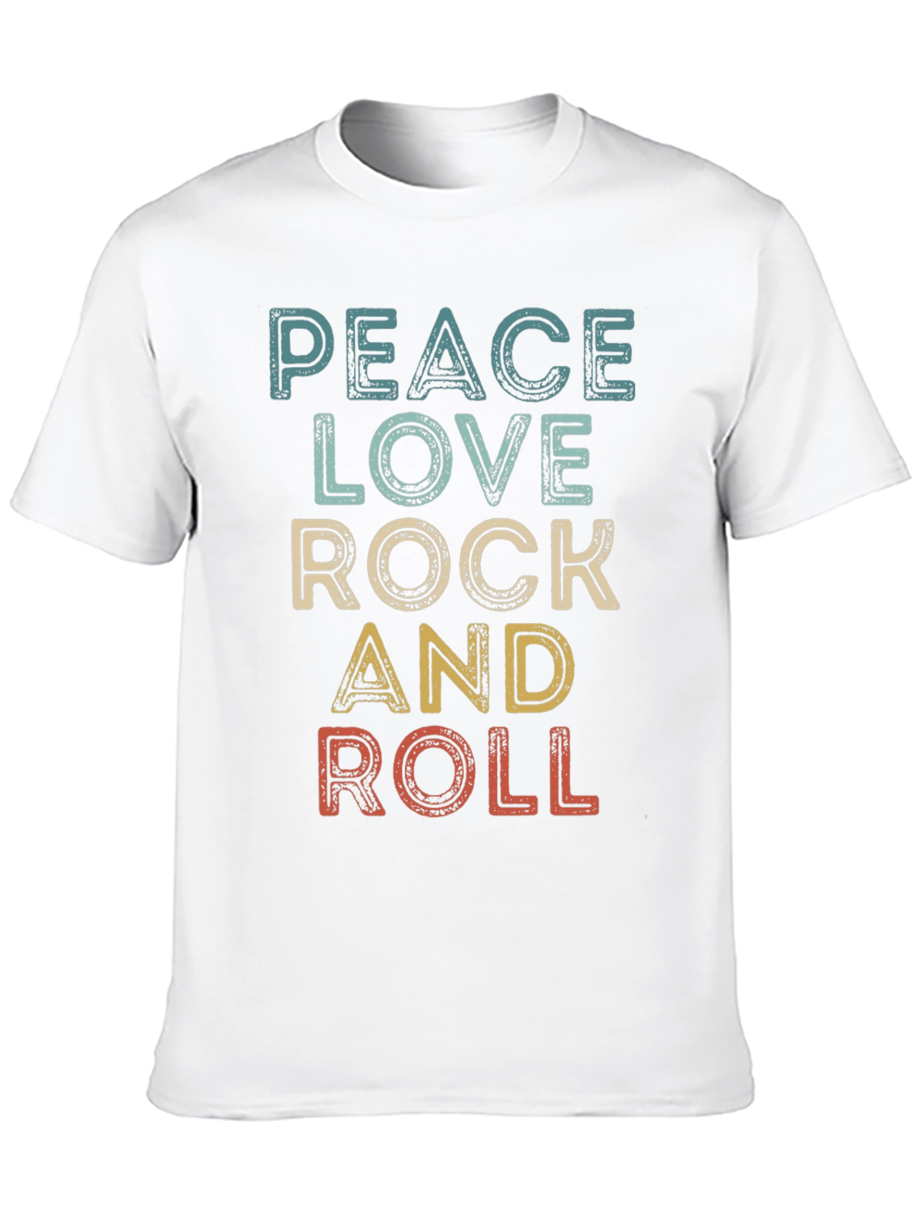 Peace Love Rock and Roll Retro T-Shirt