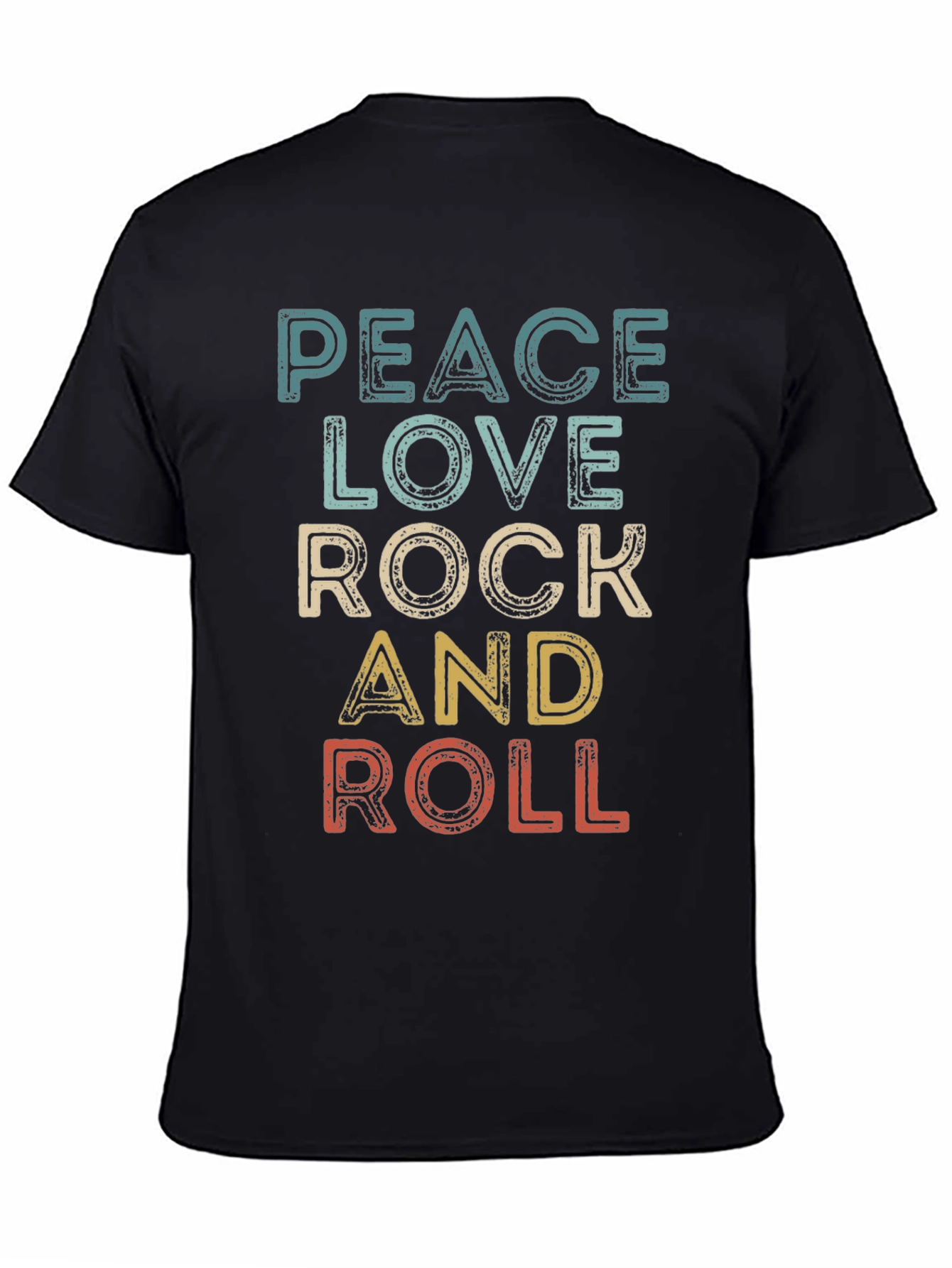 Peace Love Rock and Roll Retro T-Shirt