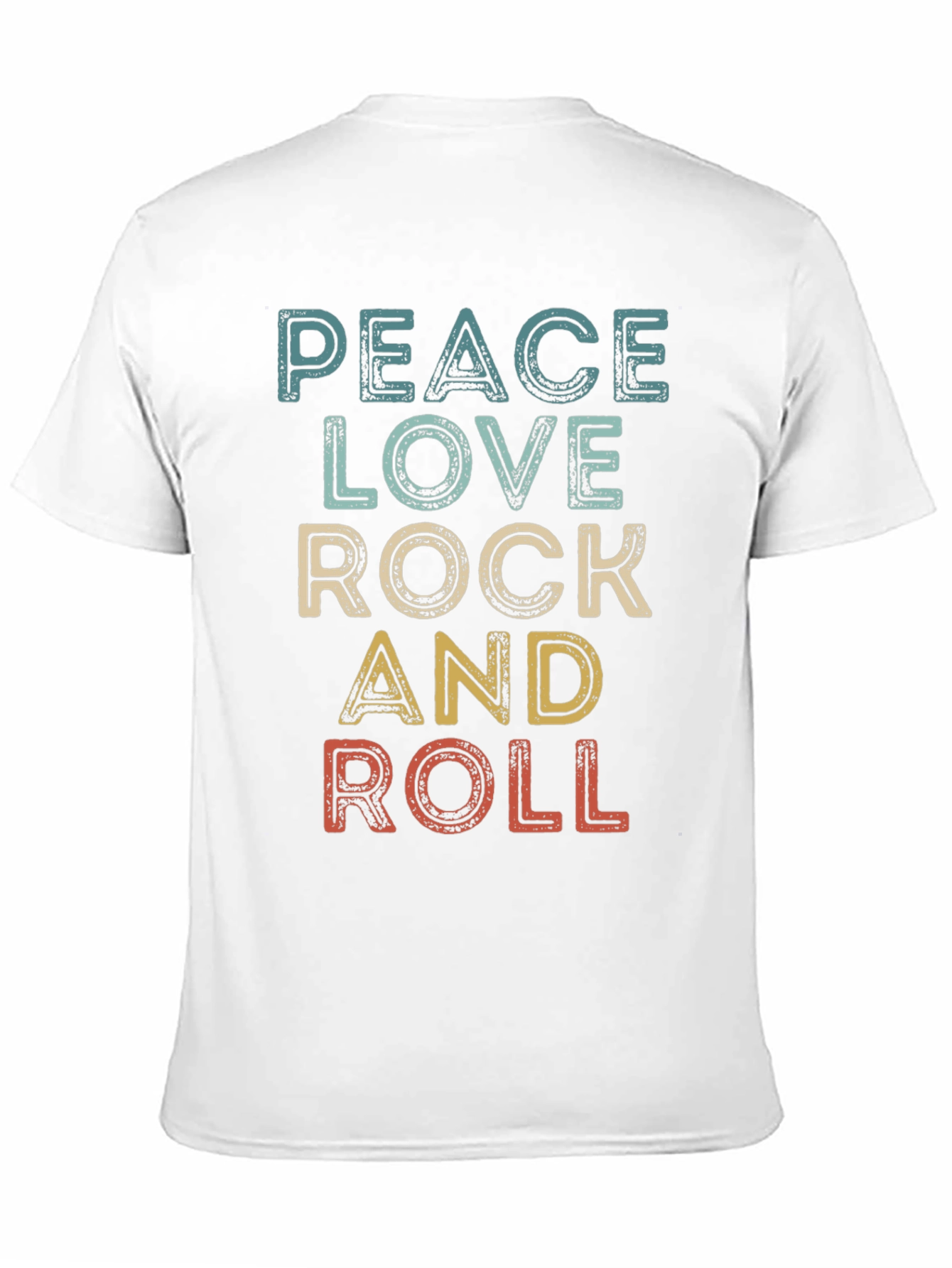 Peace Love Rock and Roll Retro T-Shirt
