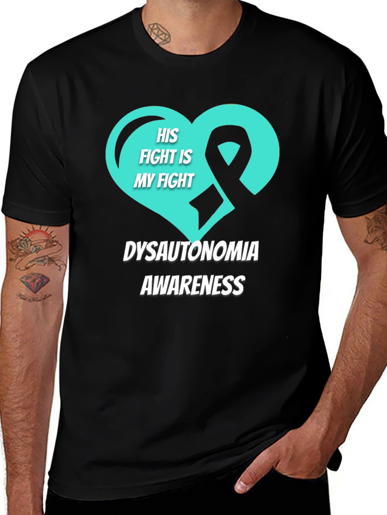 Dysautonomia Awareness T-Shirt - His Fight Is My Fight
