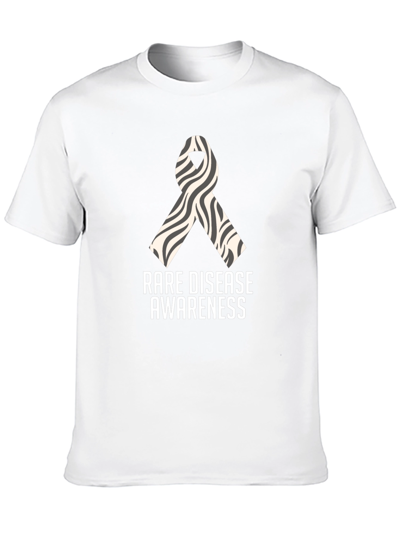 Rare Disease Awareness Zebra Ribbon T-Shirt