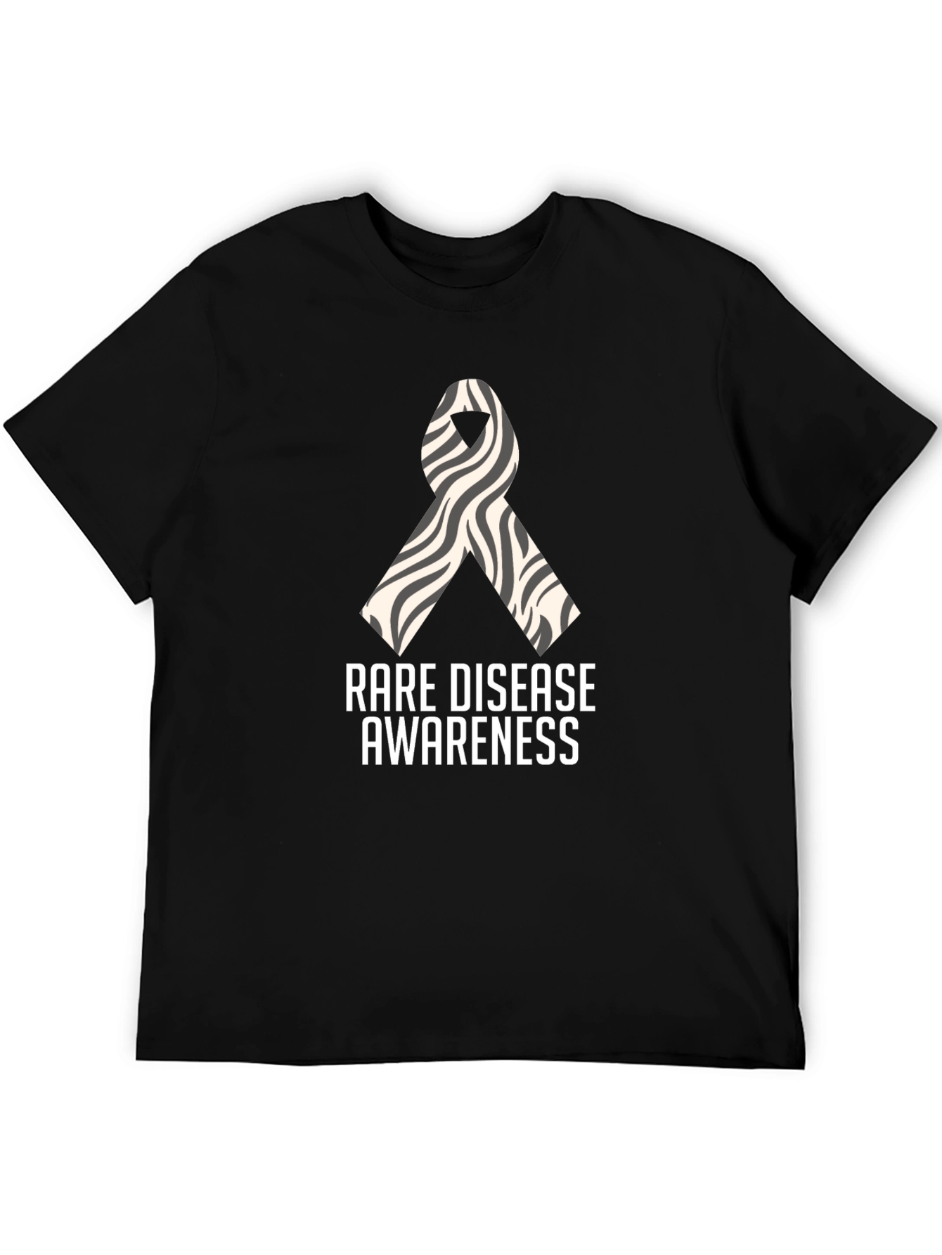 Rare Disease Awareness Zebra Ribbon T-Shirt