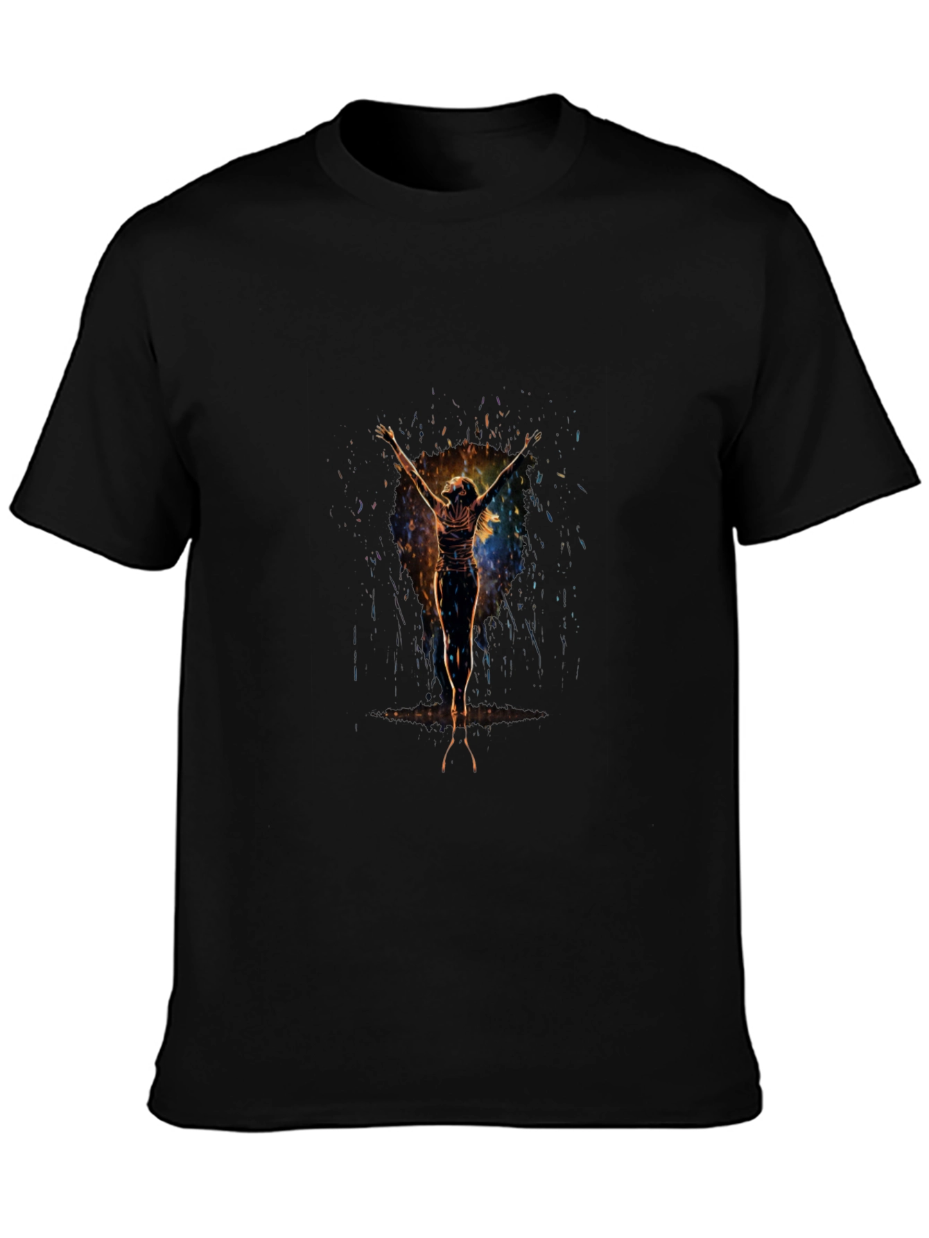 Abstract Figure Black T-Shirt