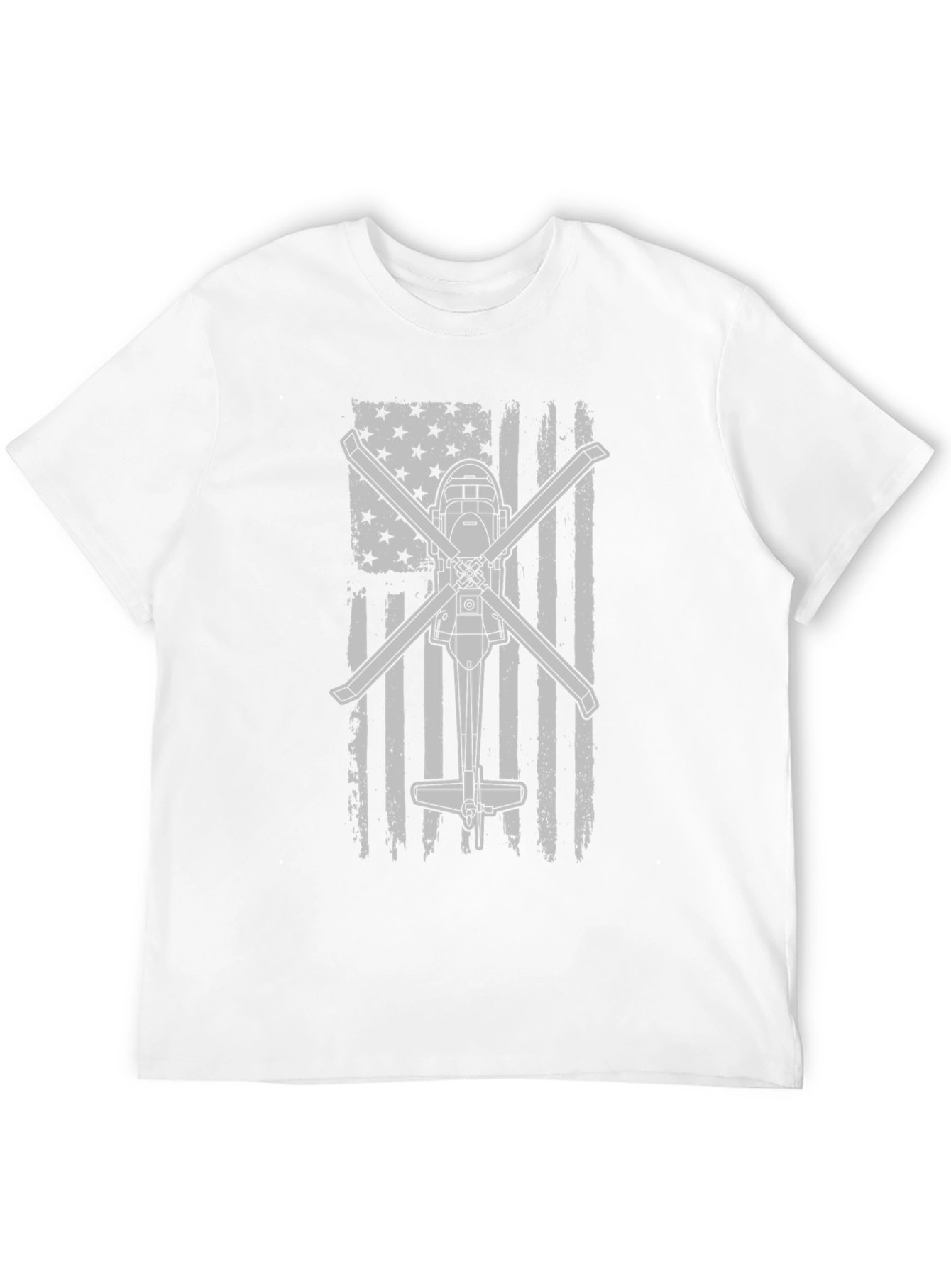 Helicopter American Flag Graphic Tee