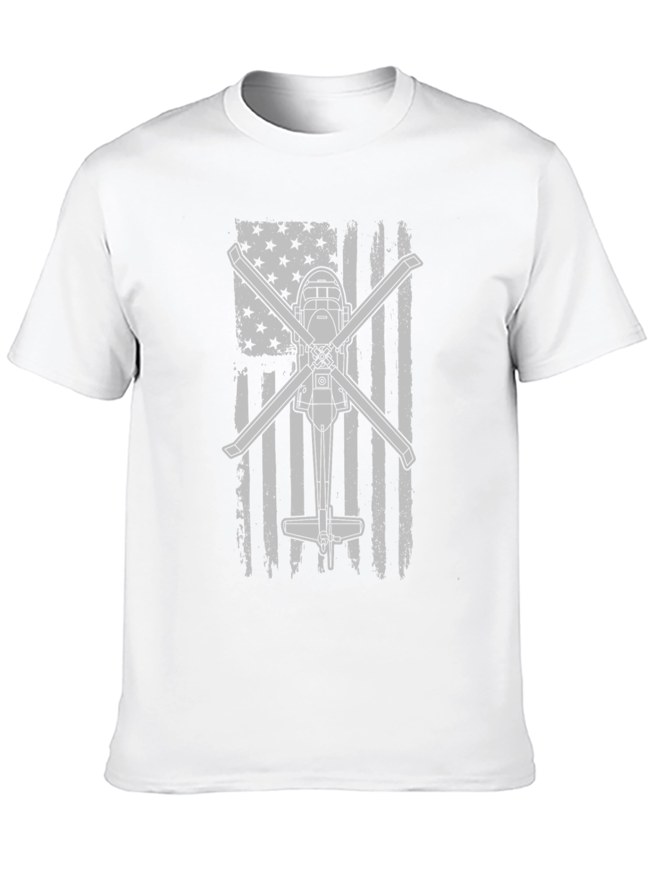 Helicopter American Flag Graphic Tee