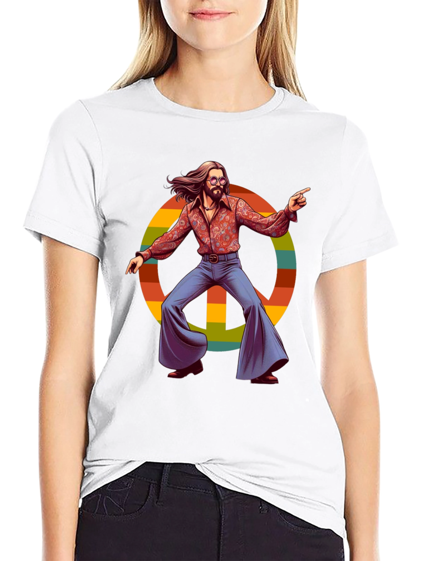 Retro Hippie Peace Sign T-Shirt