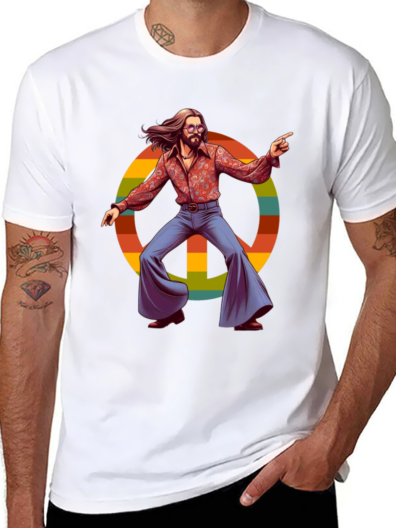 Retro Hippie Peace Sign T-Shirt