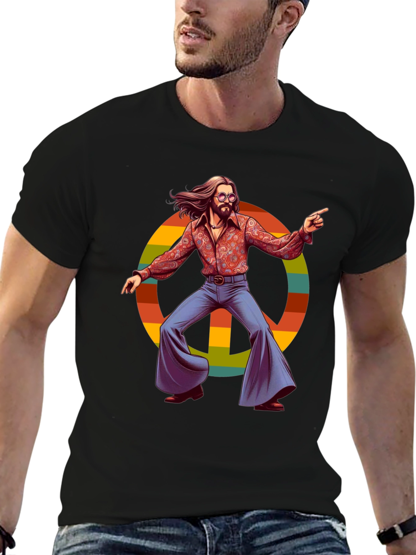 Retro Hippie Peace Sign T-Shirt
