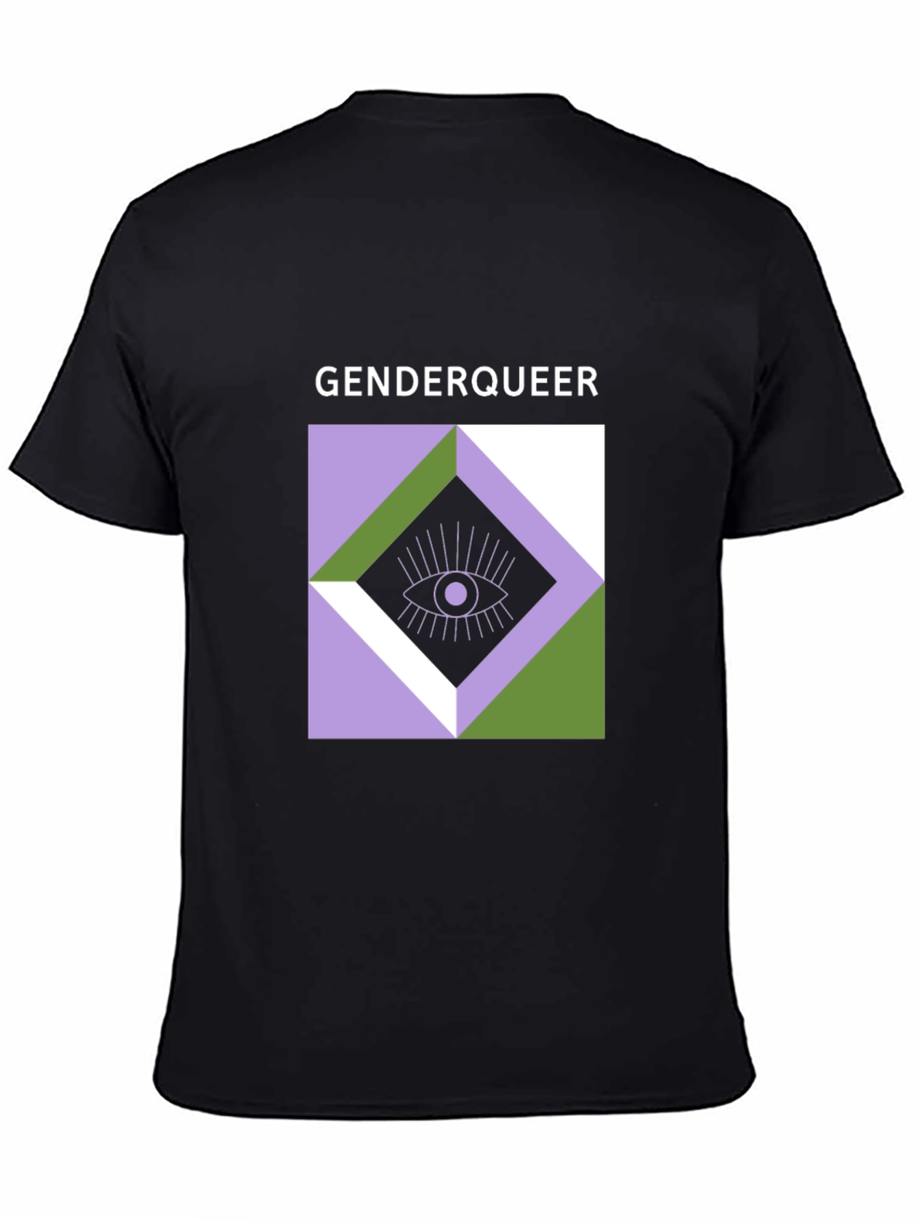 Genderqueer Eye Graphic Tee - Unisex Black T-Shirt