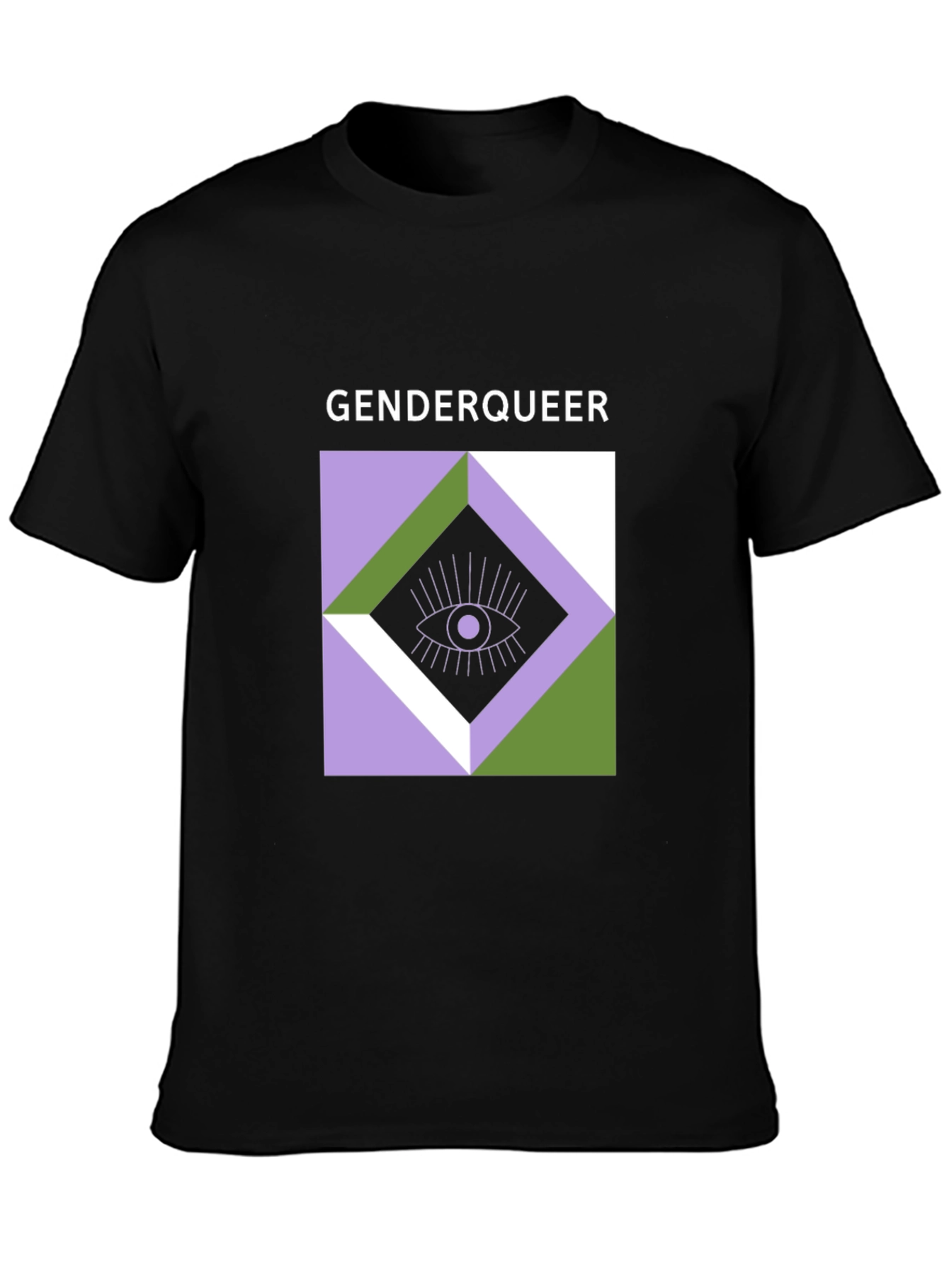 Genderqueer Eye Graphic Tee - Unisex Black T-Shirt