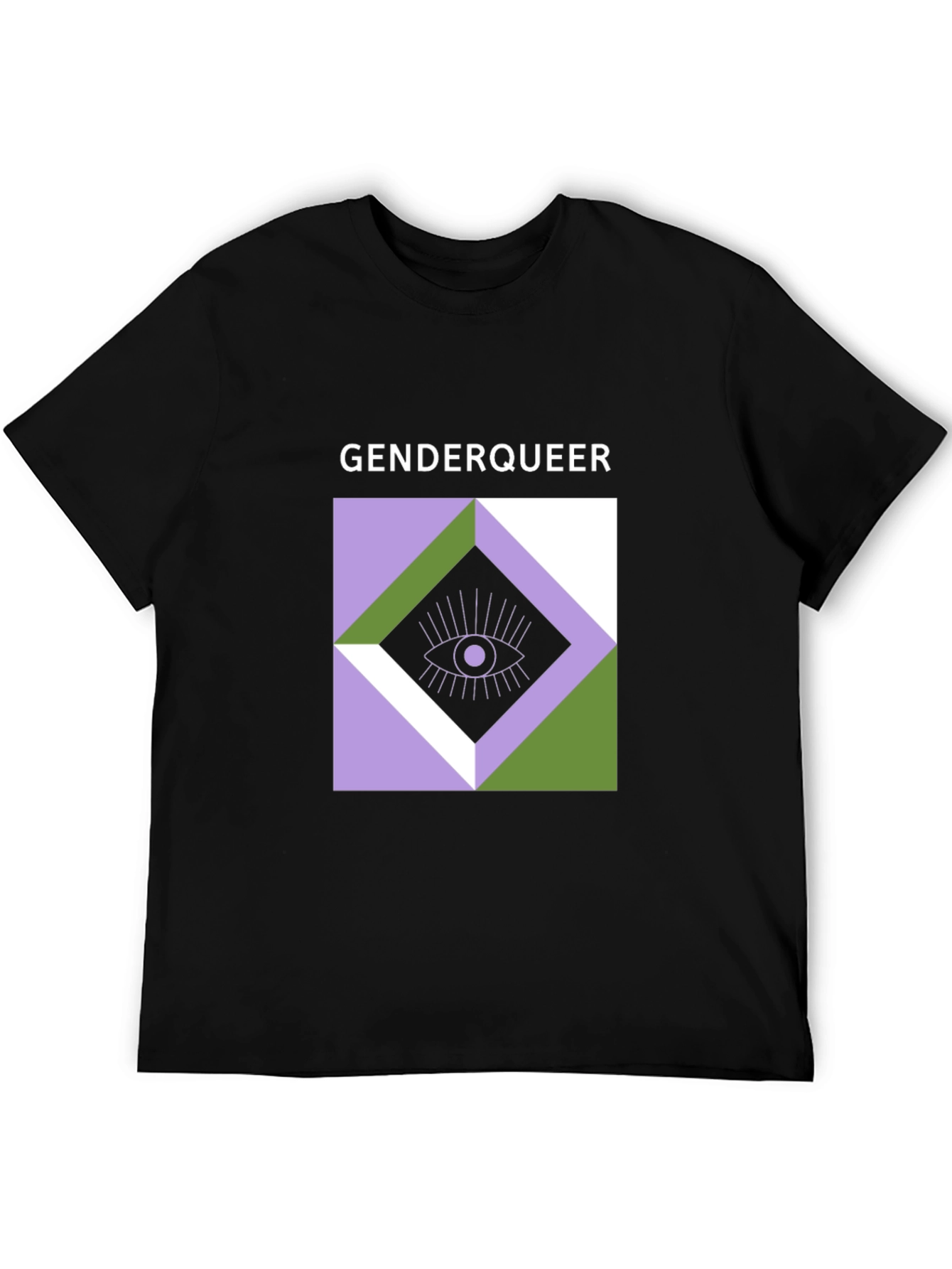 Genderqueer Eye Graphic Tee - Unisex Black T-Shirt