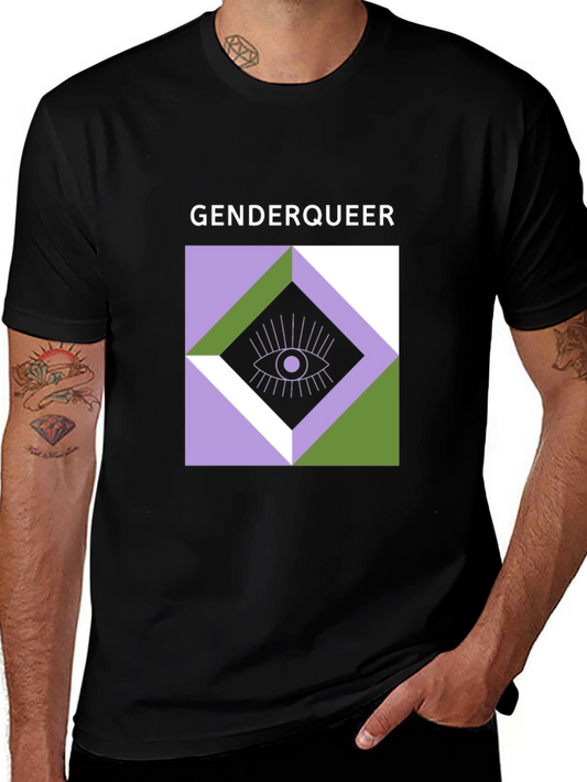 Genderqueer Eye Graphic Tee - Unisex Black T-Shirt