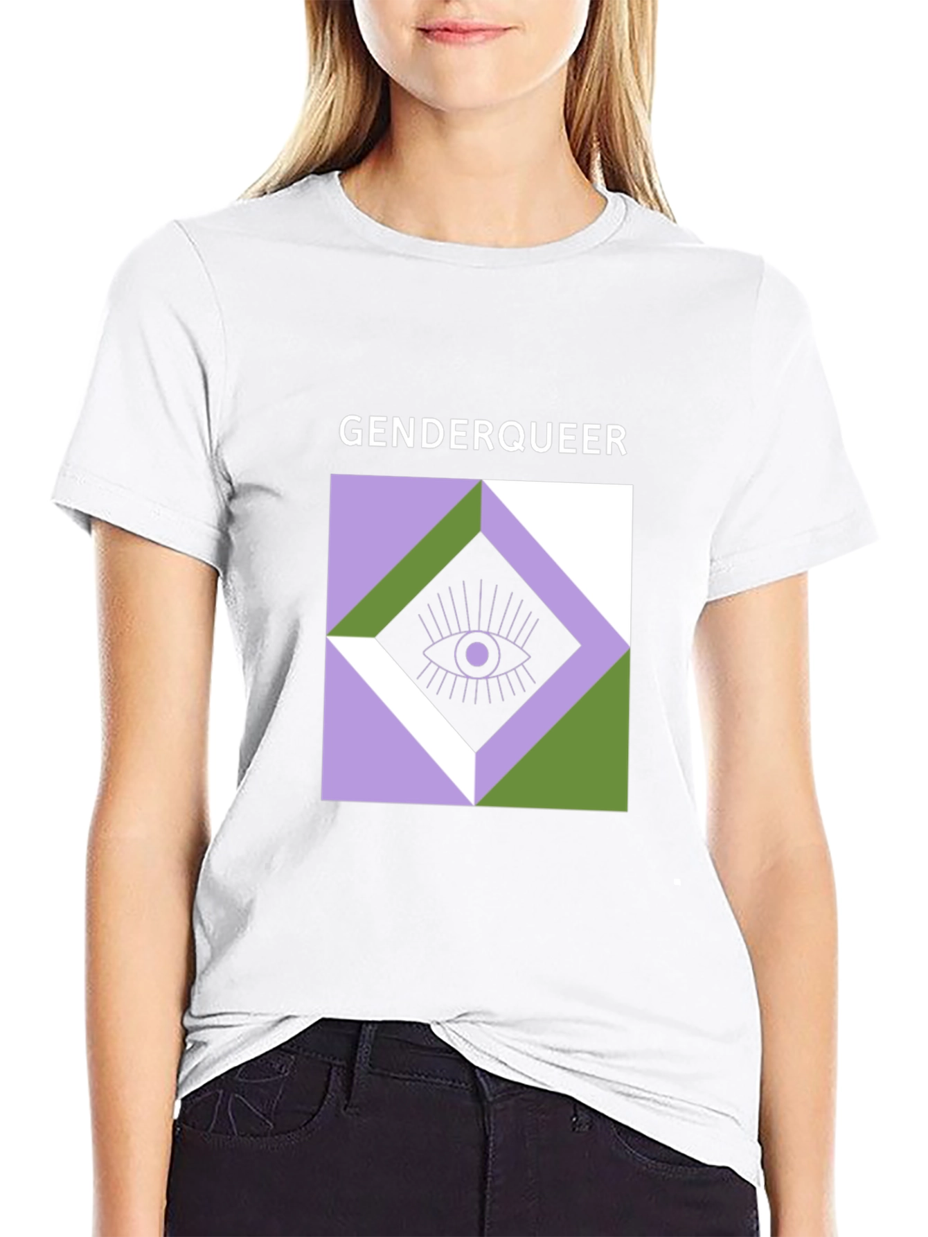 Genderqueer Eye Graphic Tee - Unisex Black T-Shirt