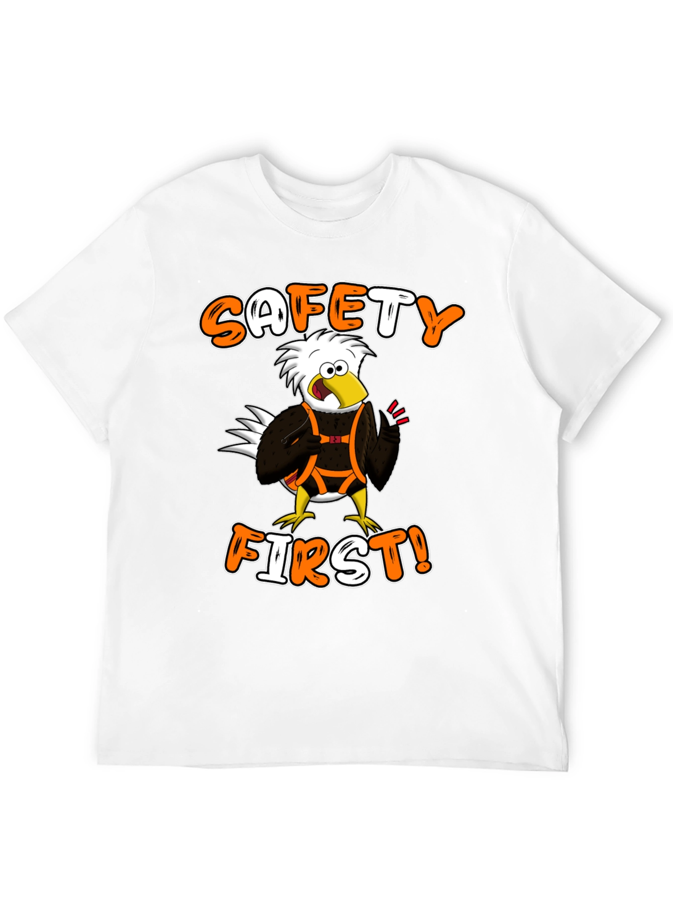 Safety First Cartoon Eagle T-Shirt