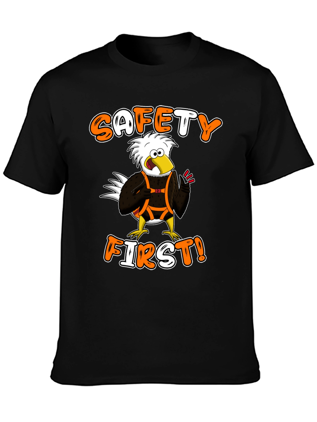 Safety First Cartoon Eagle T-Shirt