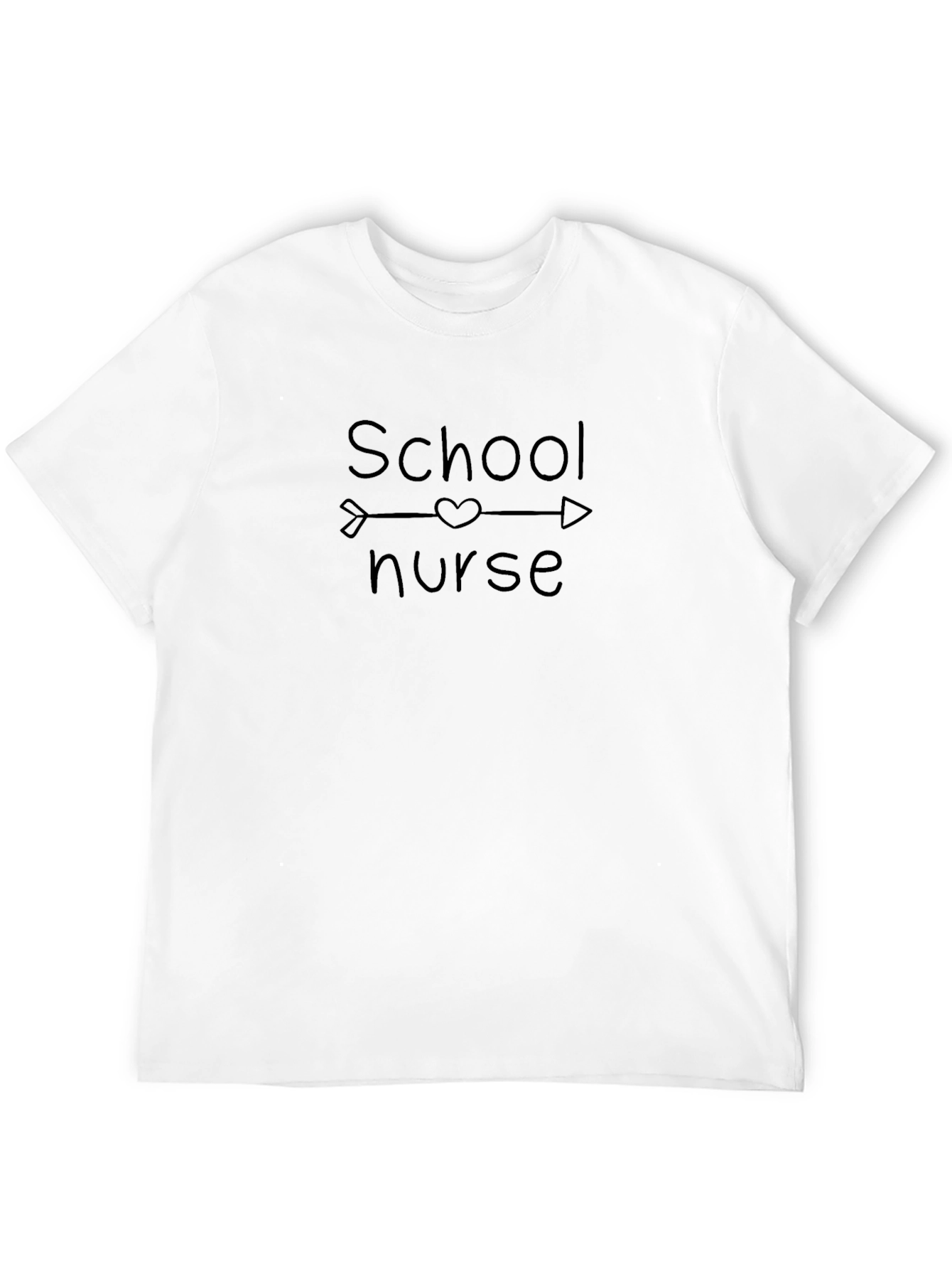 School Nurse Arrow Heart Graphic T-Shirt