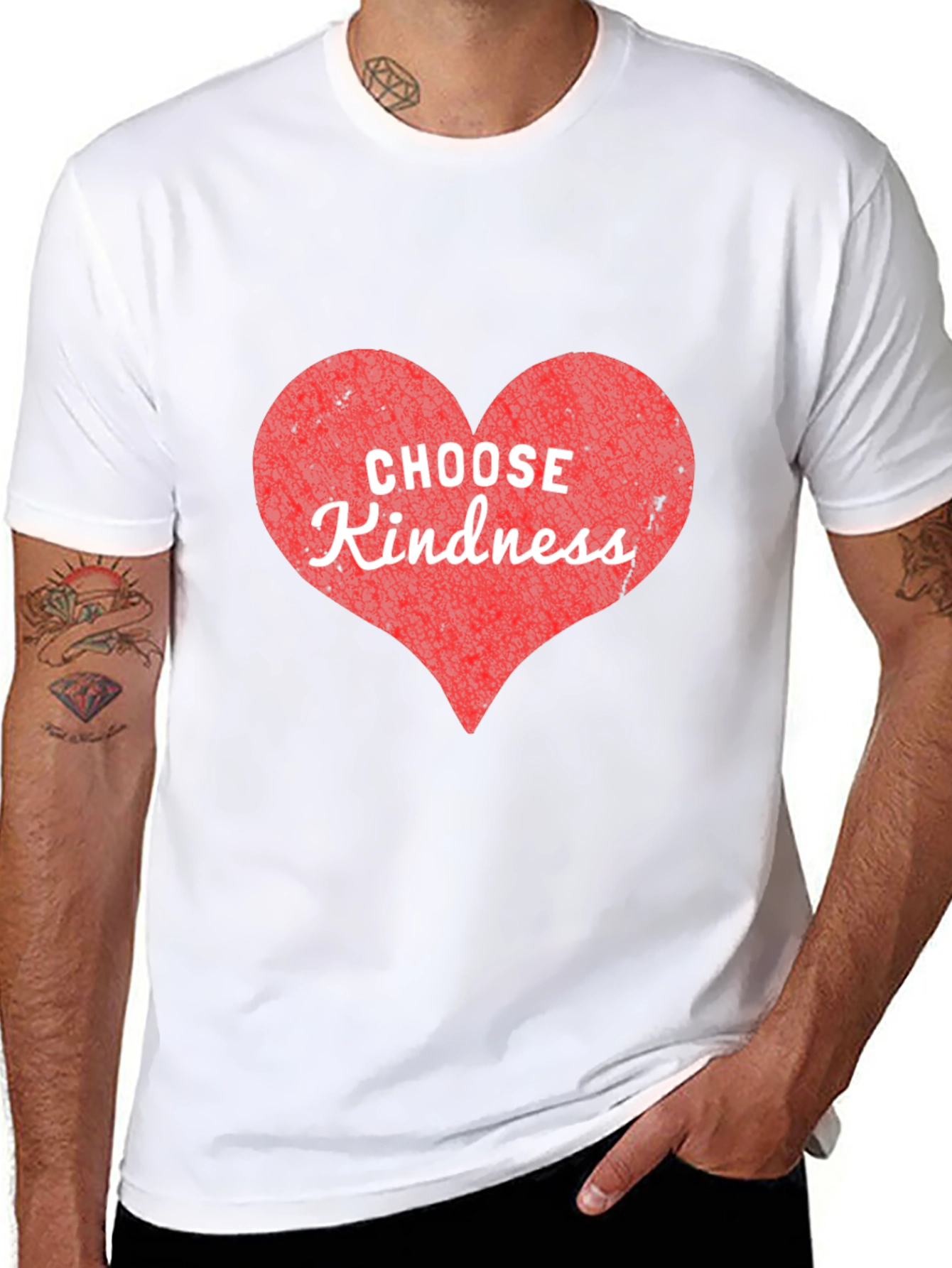 Choose Kindness Heart Graphic Tee - Black