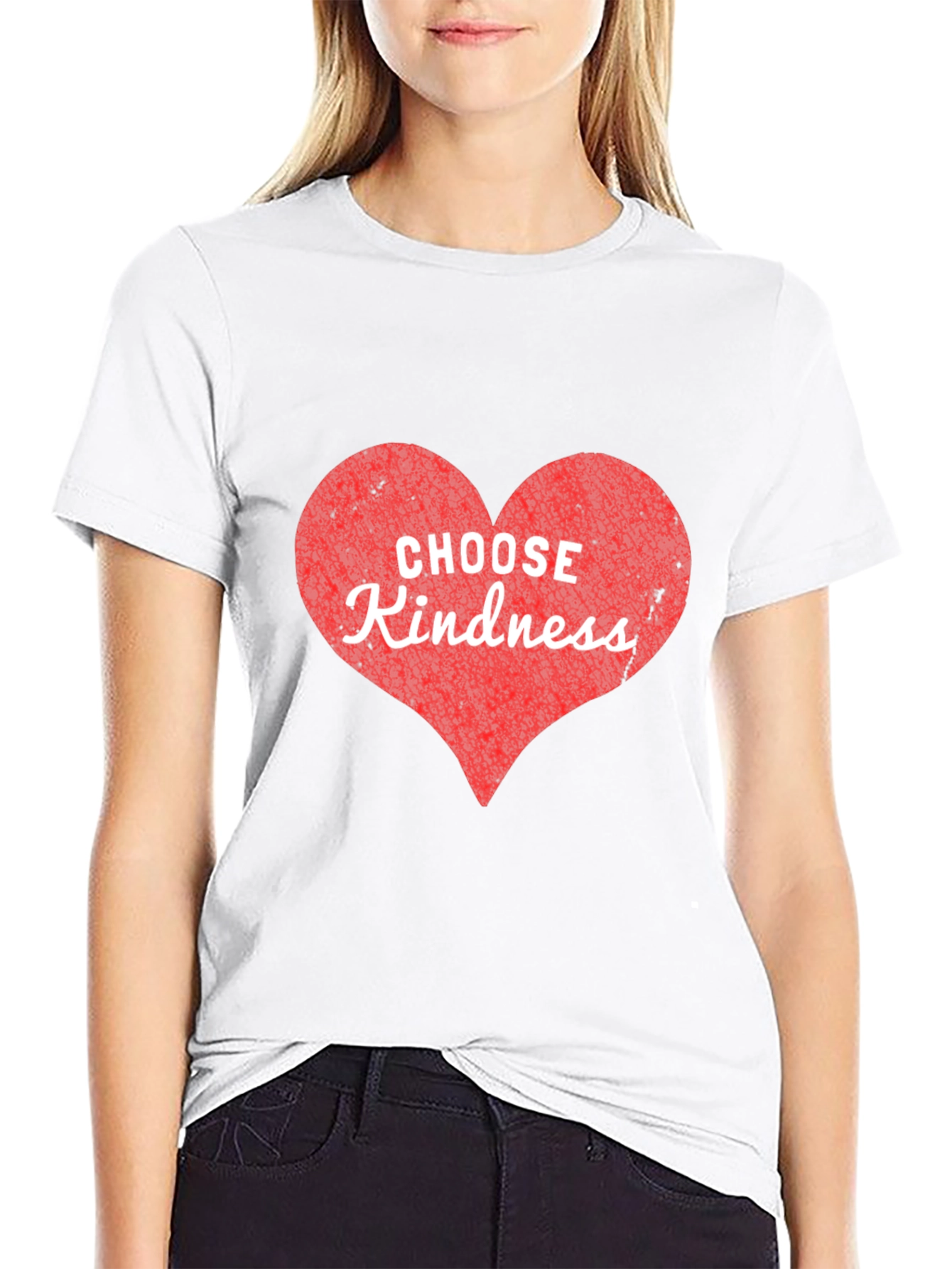 Choose Kindness Heart Graphic Tee - Black