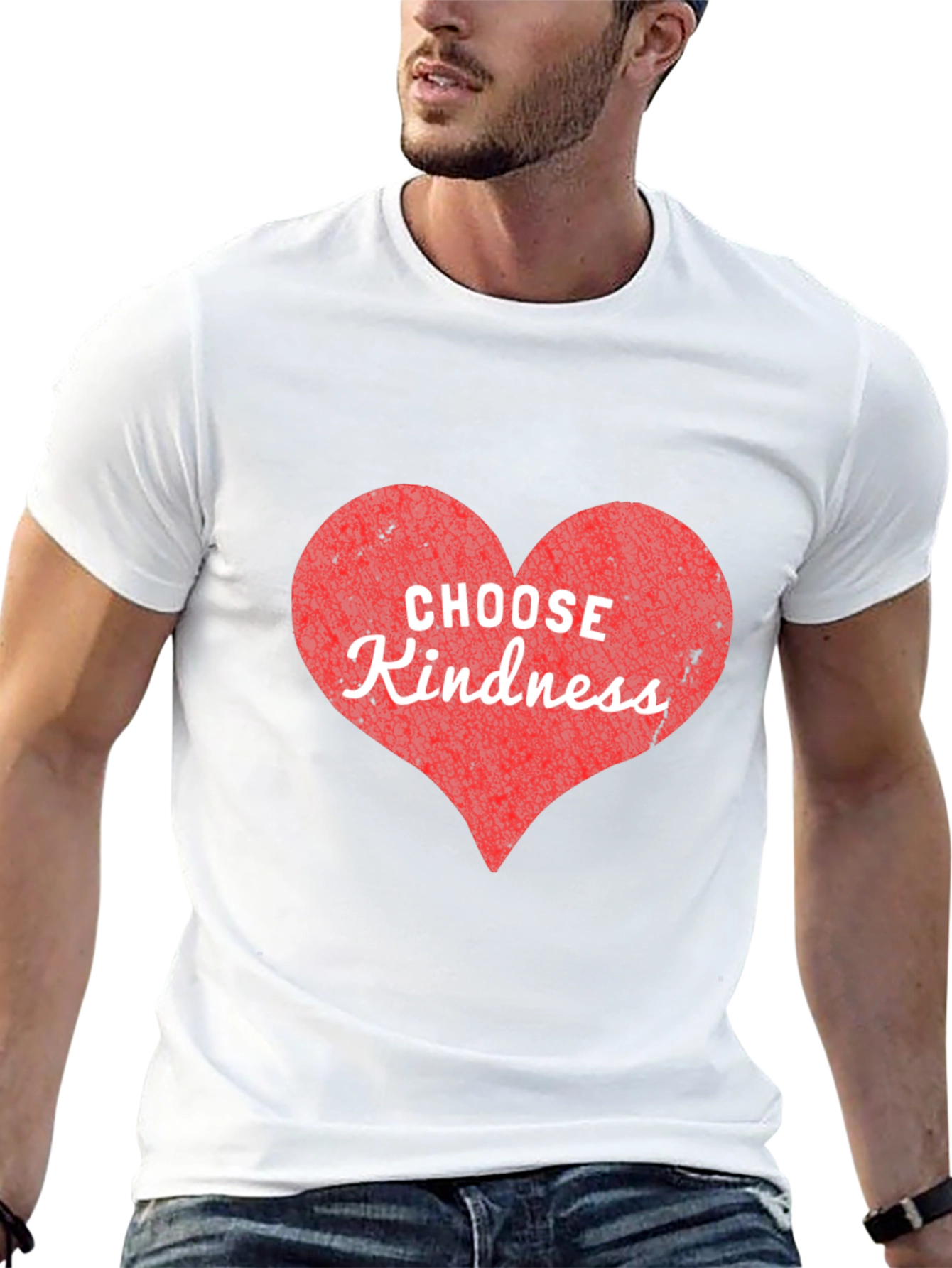 Choose Kindness Heart Graphic Tee - Black
