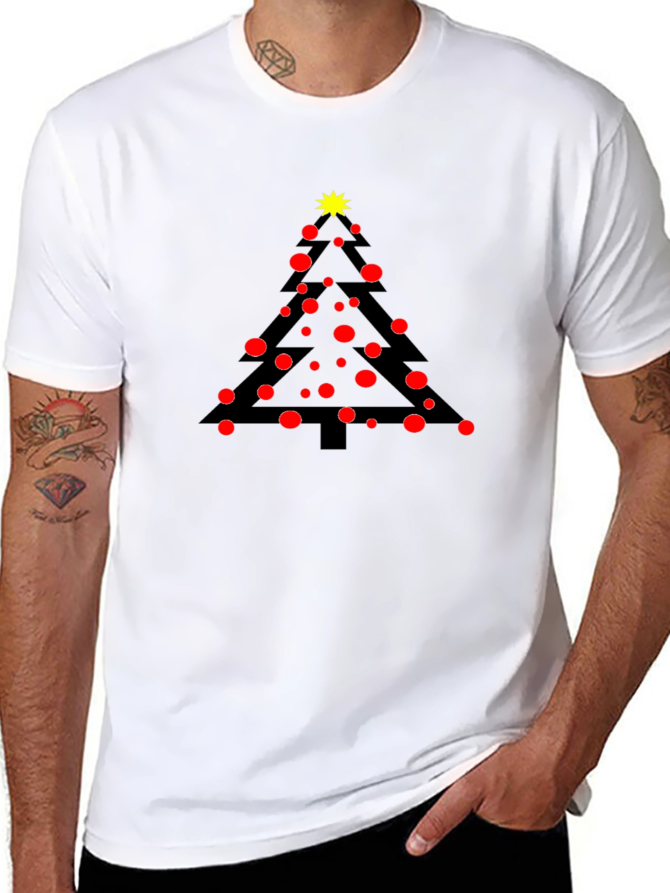 Festive Christmas Tree T-Shirt - Holiday Apparel